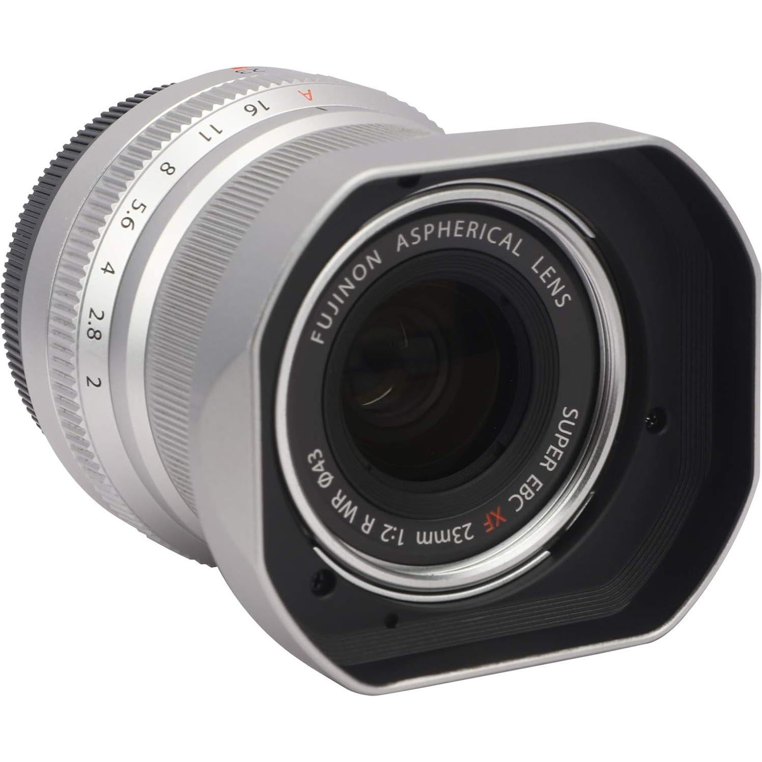 Capucha de lente metal Haoge LH-X35B para Fujifilm 35mm F2 y 23mm F2