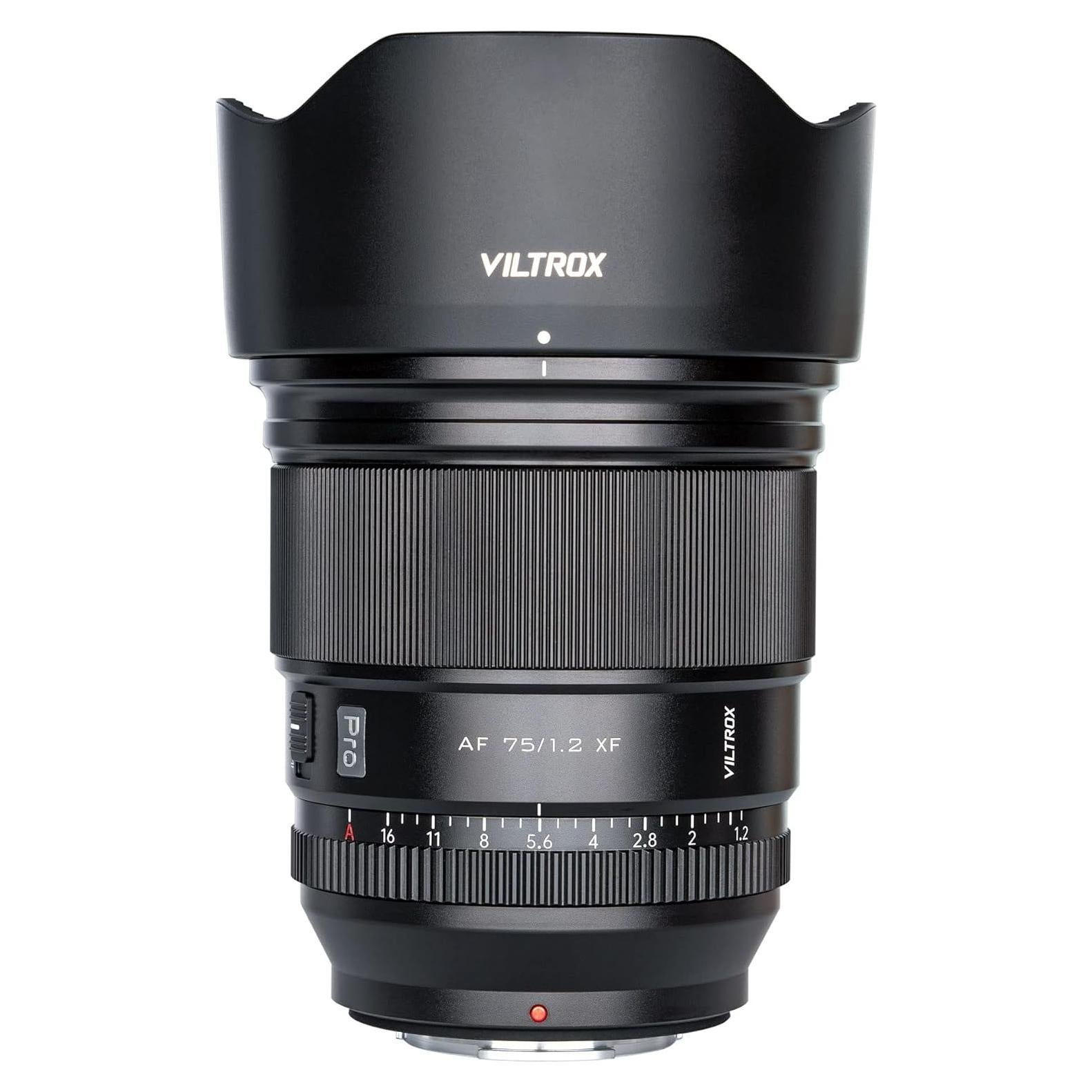 Lente VILTROX 75mm f/1.2 para cámaras Fujifilm X Mount