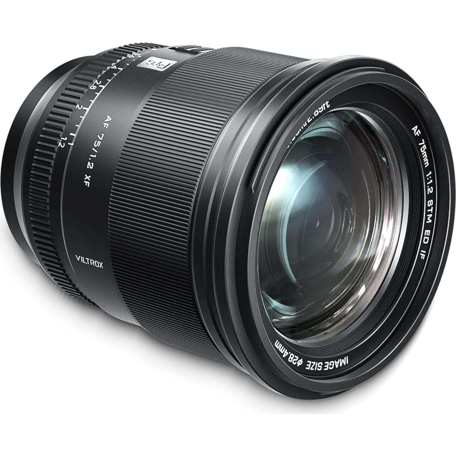 Lente VILTROX 75mm f/1.2 para cámaras Fujifilm X Mount