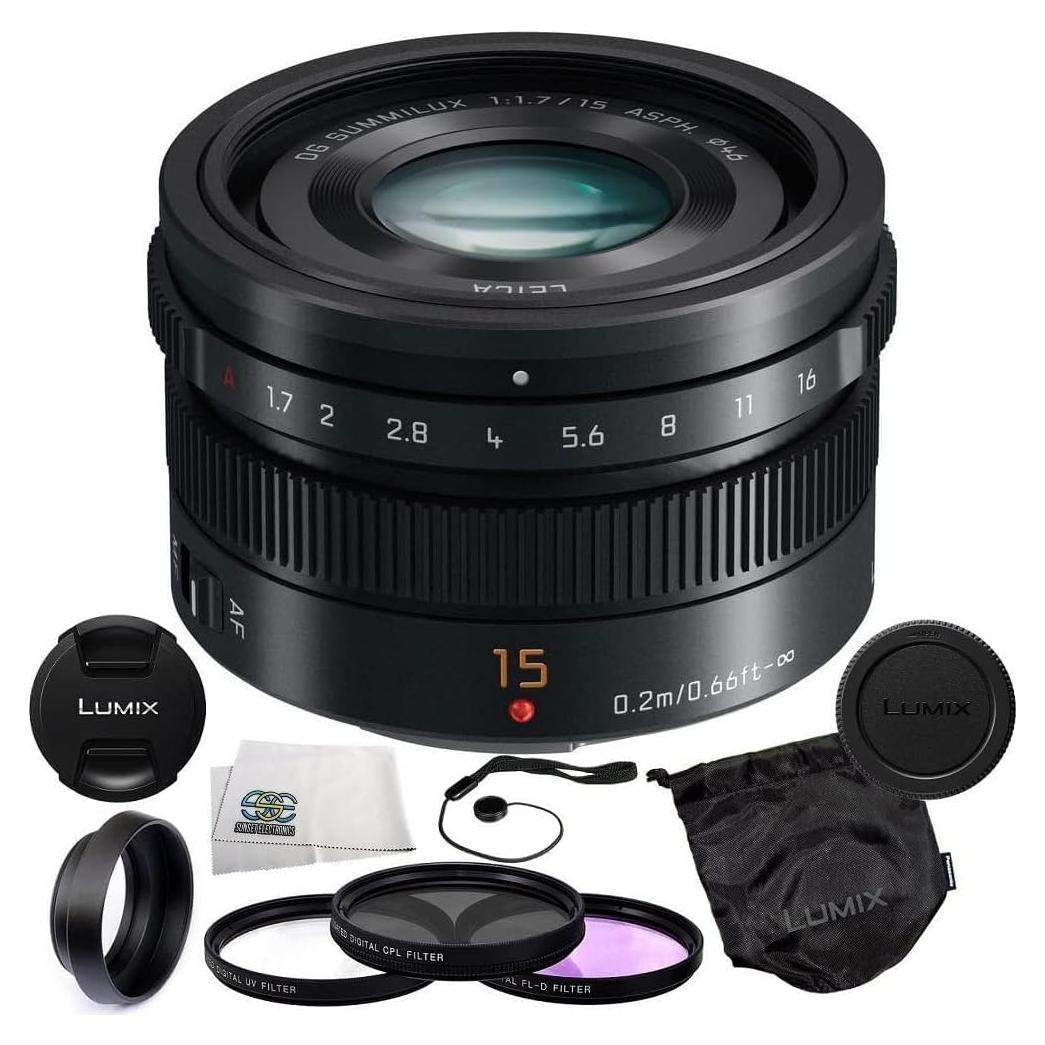 Lente Gran Angular Panasonic LUMIX G 15mm f/1.7 ASPH Micro Cuatro Tercios
