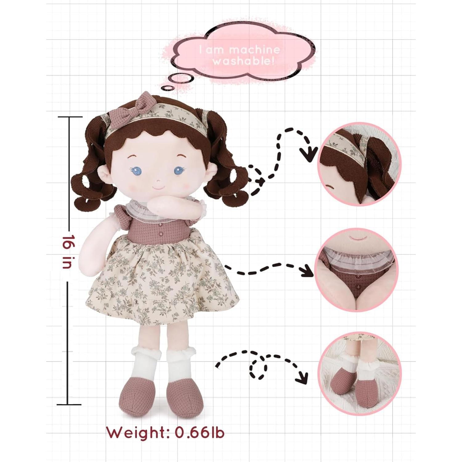 Muñeca de Trapo Suave LeyaDoll 40 cm para Bebé