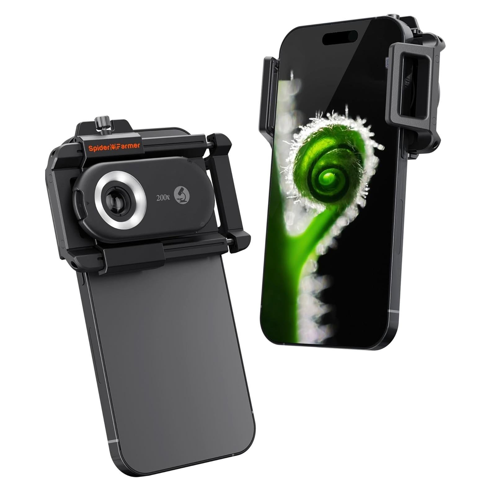 Microscopio Portátil Spider Farmer 200X con Luz LED y CPL