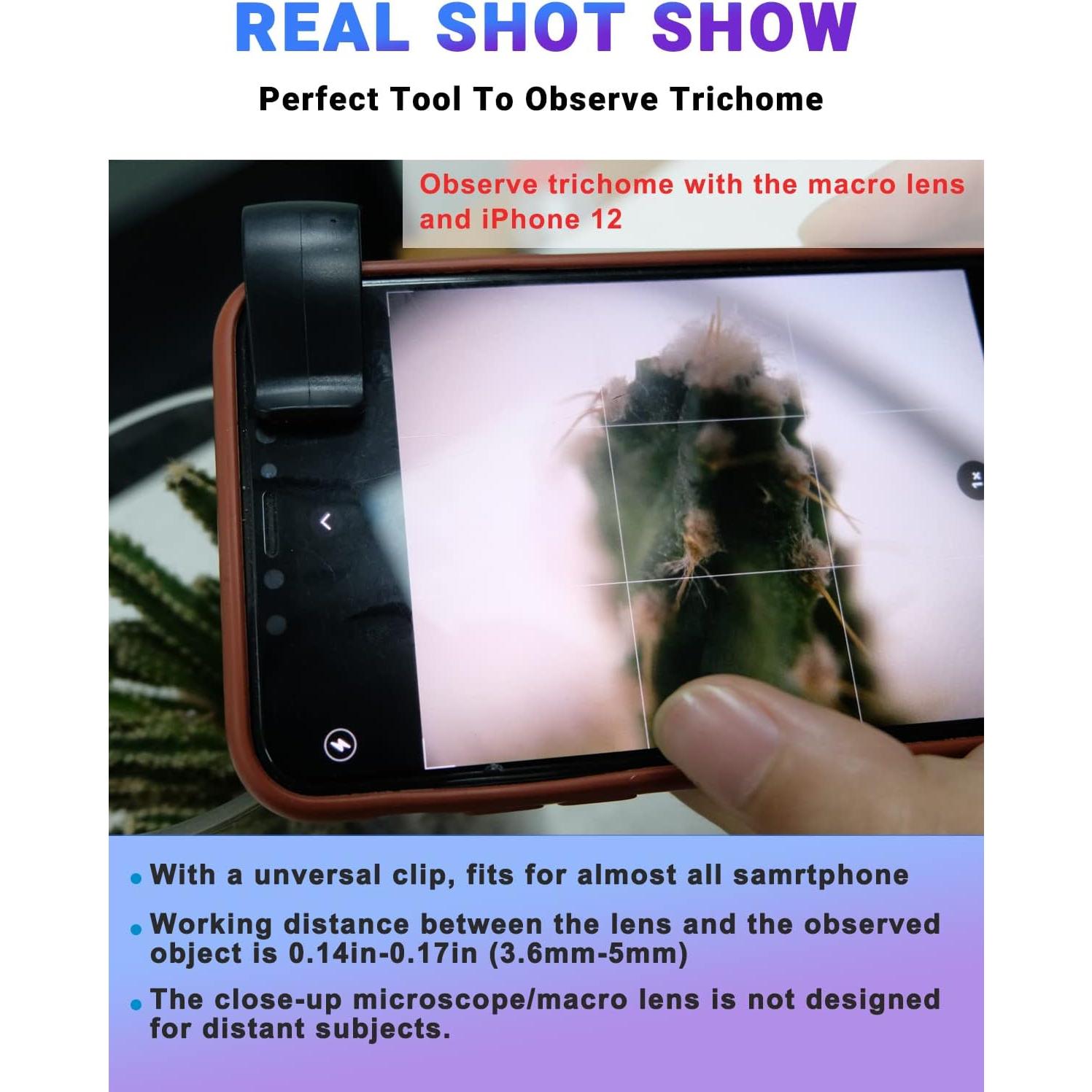 Lente Microscopio APEXEL 100x con Luz LED para Smartphone