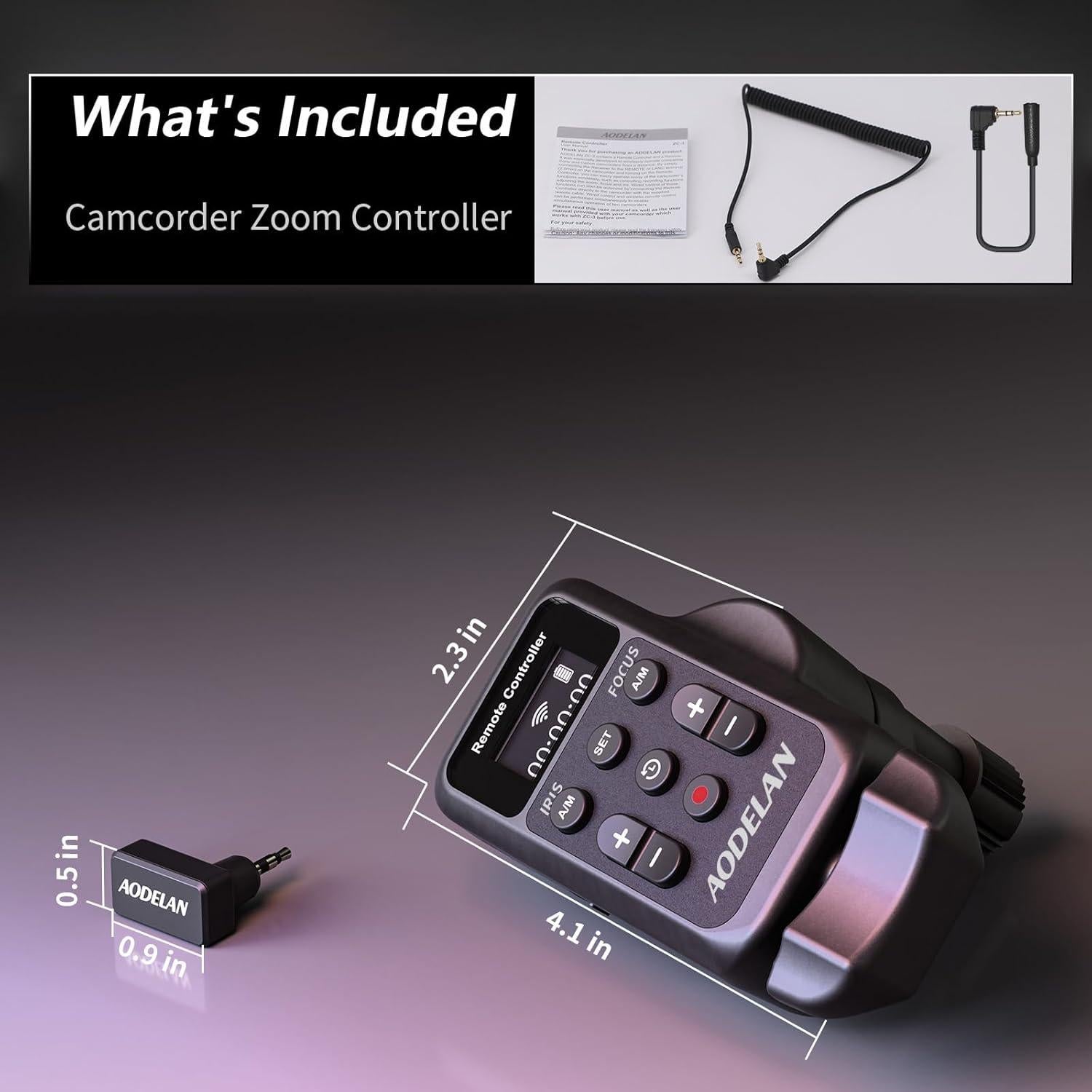 Control Remoto Inalámbrico AODELAN para Videocámaras Canon y Sony