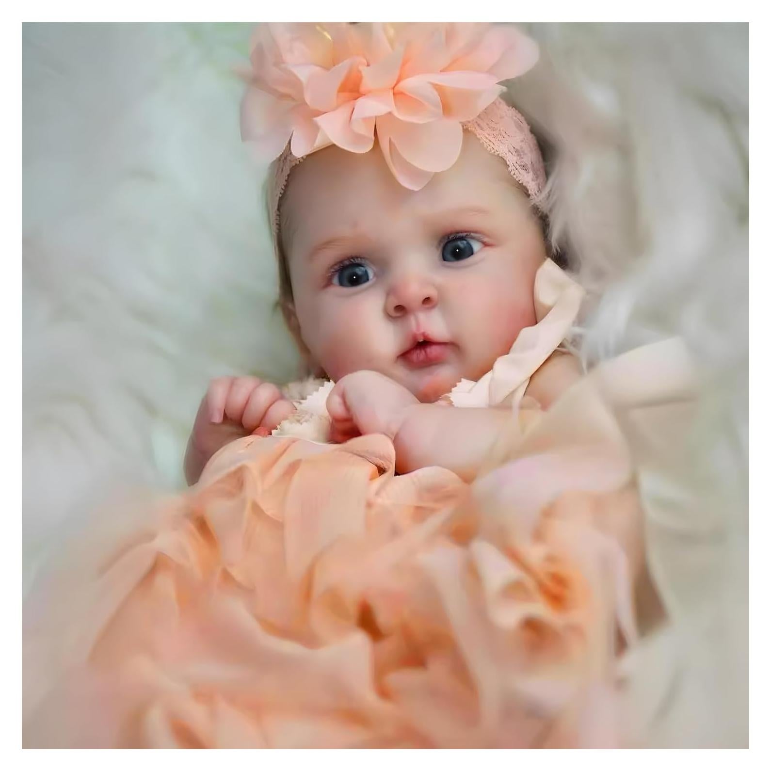 Muñeca de bebé realista FOCKOF 43 cm con accesorios