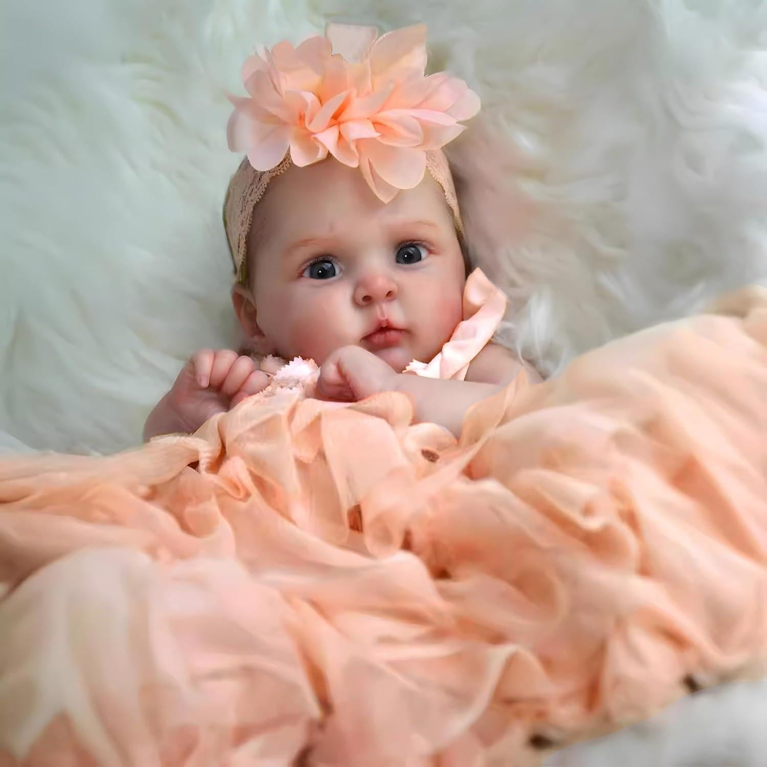 Muñeca de bebé realista FOCKOF 43 cm con accesorios