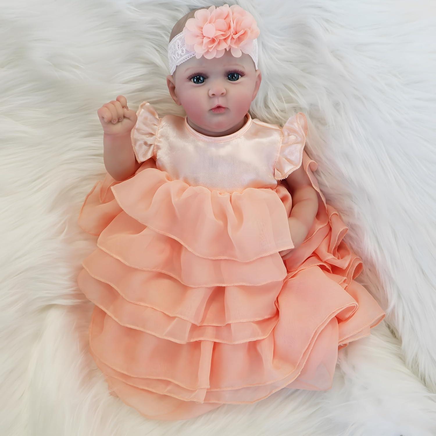 Muñeca de bebé realista FOCKOF 43 cm con accesorios