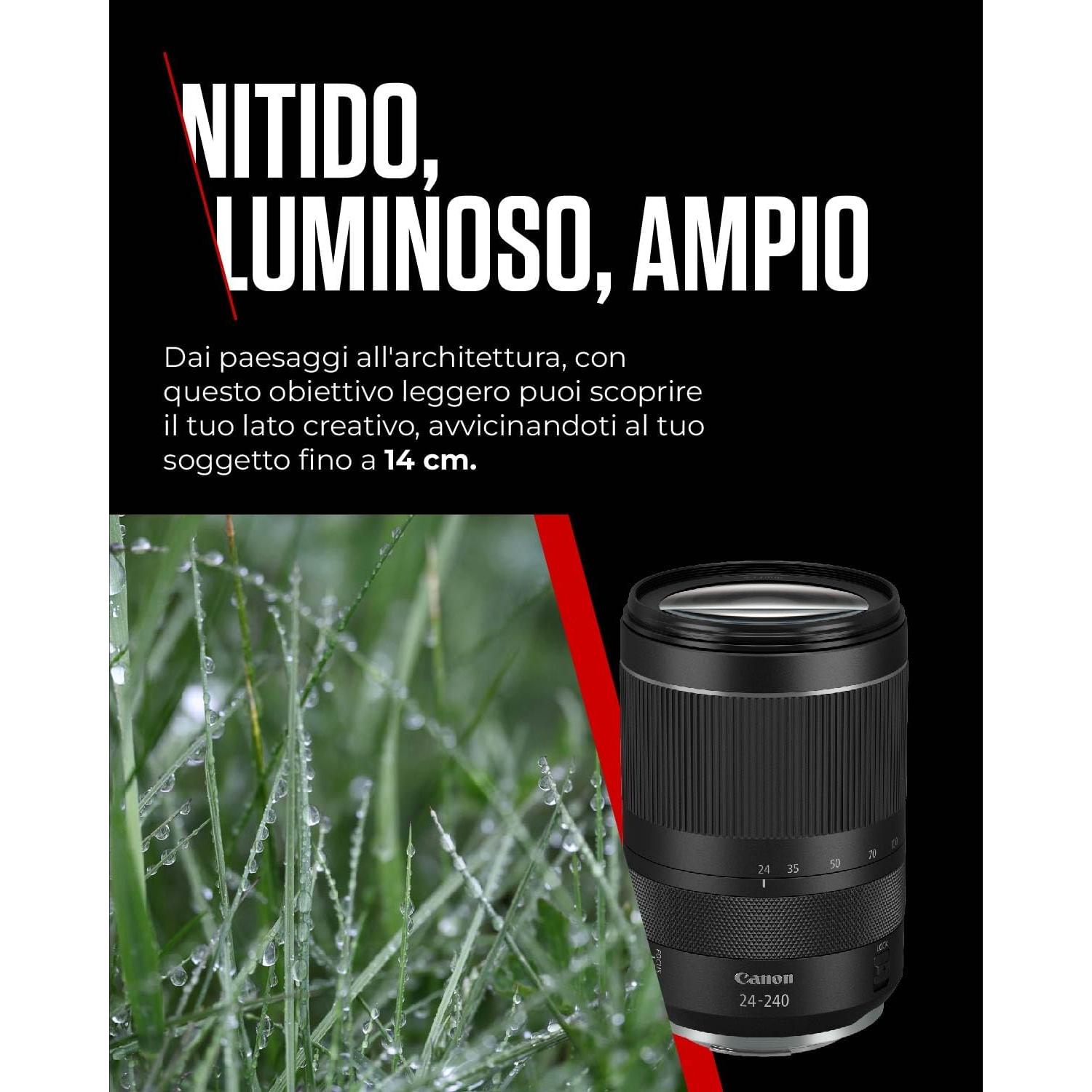 Lente Canon RF 24-240mm F4-6.3 IS USM para cámaras EOS R