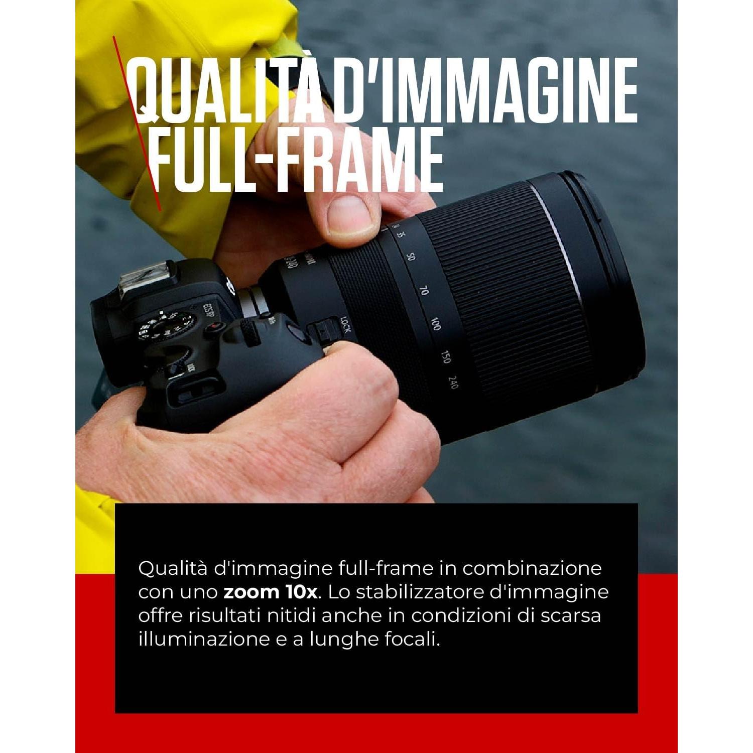 Lente Canon RF 24-240mm F4-6.3 IS USM para cámaras EOS R