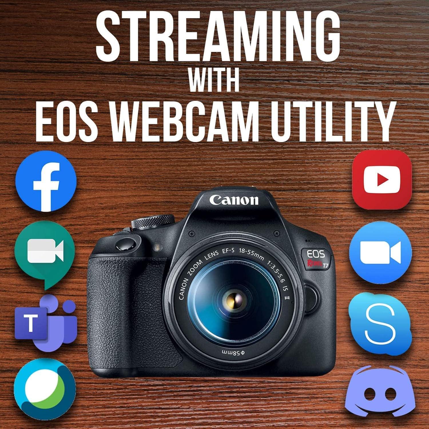 Cámara DSLR Canon EOS Rebel T7 24.1MP + Lente 18-55mm + Accesorios