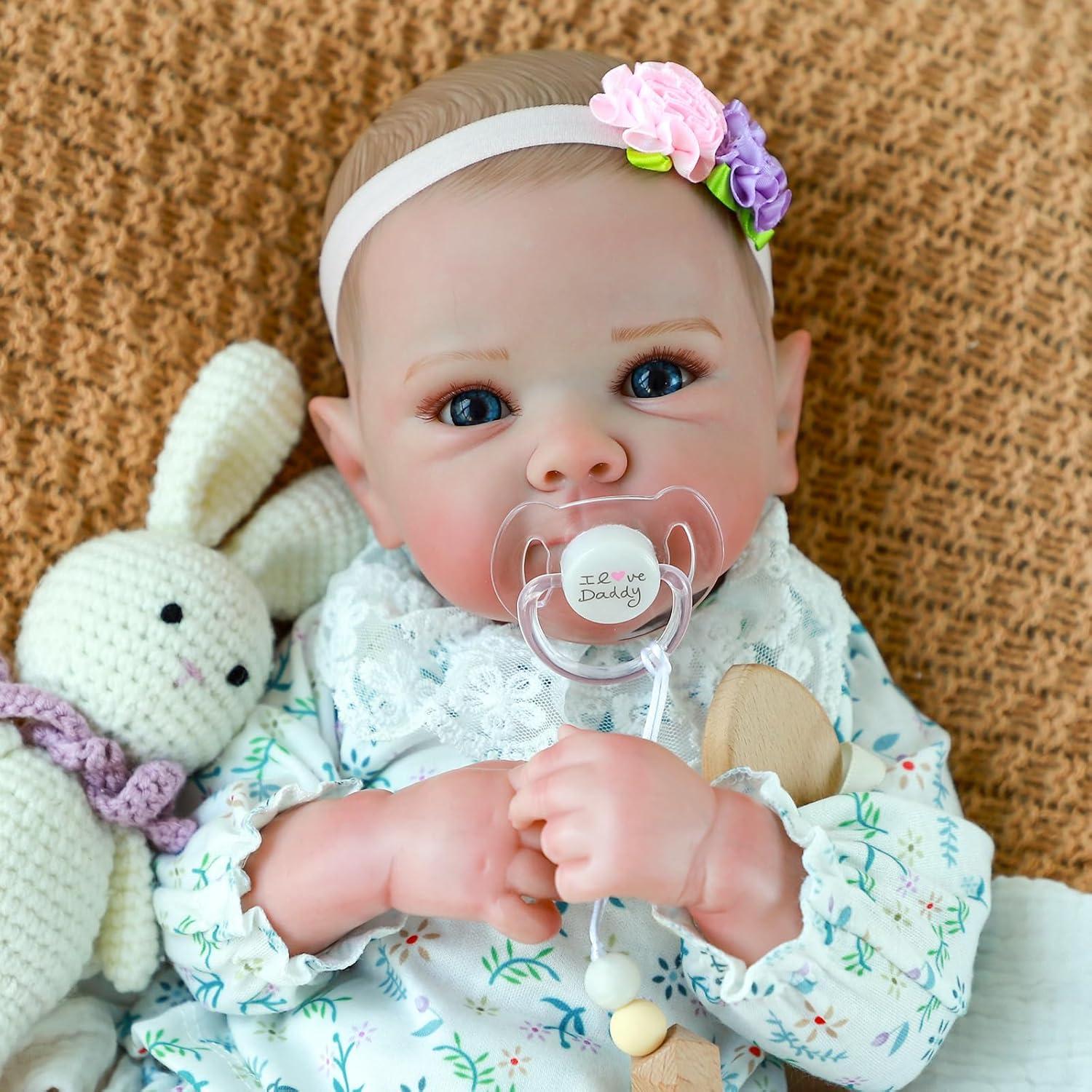 Muñeca de bebé renacida WOOROY 50.8 cm silicona realista