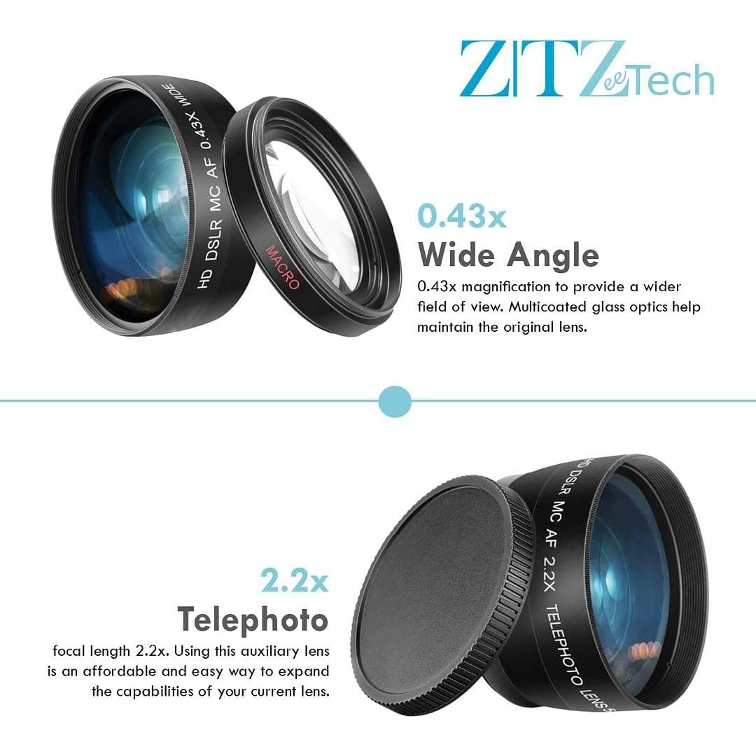 Paquete de Accesorios 49mm ZeeTech para Canon EOS R50 R100 M5 M6