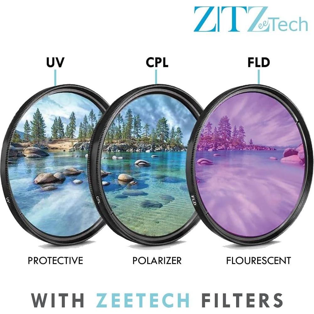 Paquete de Accesorios 49mm ZeeTech para Canon EOS R50 R100 M5 M6