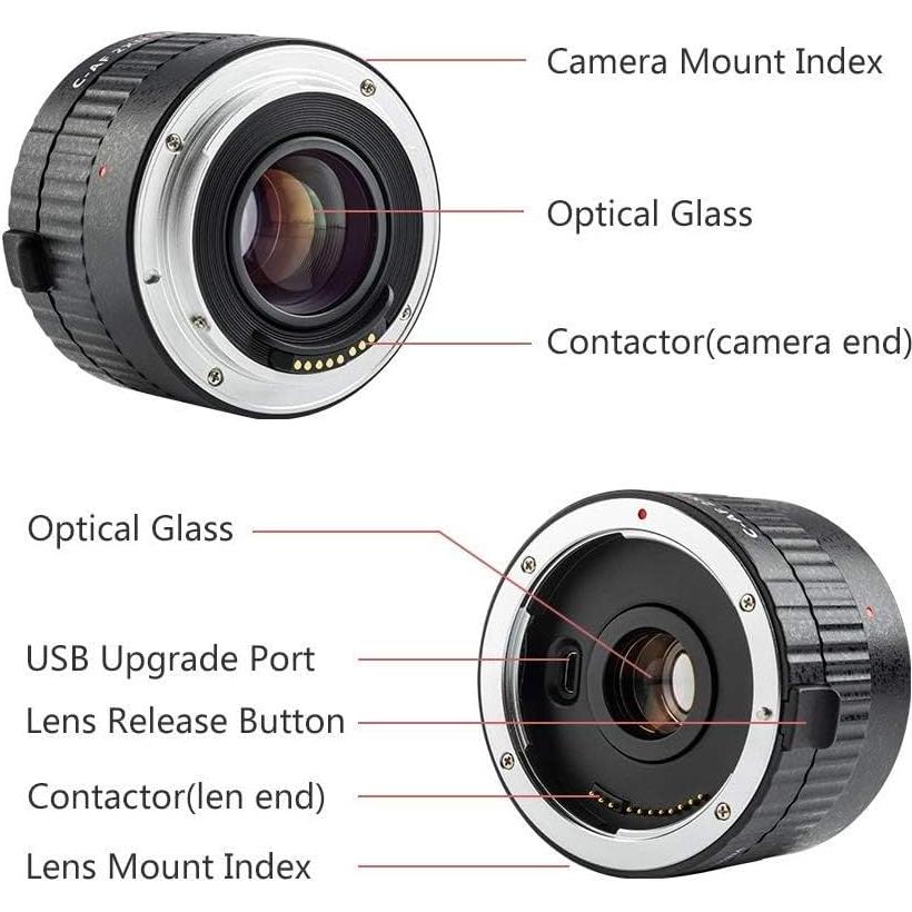 Convertidor Extensor Teleobjetivo Autofoco 2X VILTROX para Canon EF