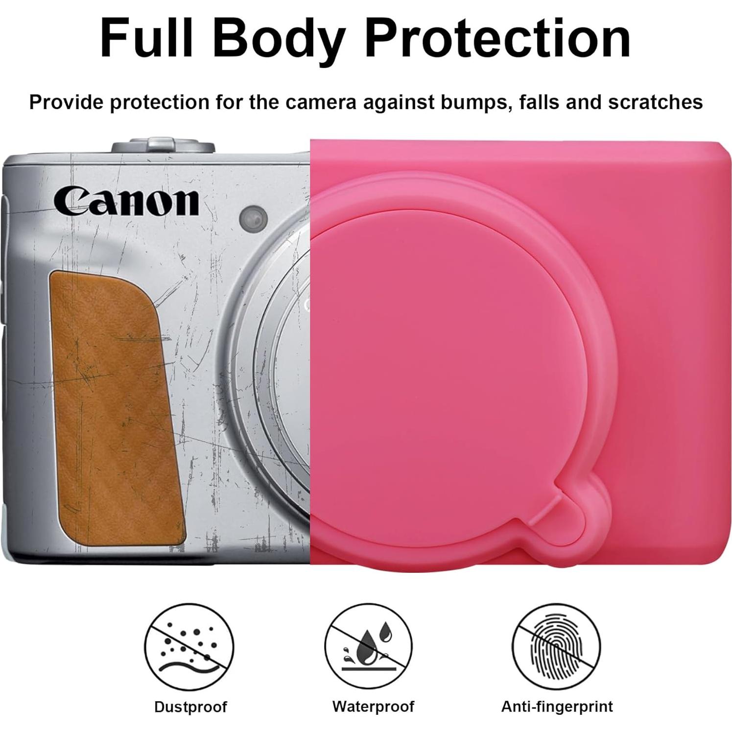 Funda de Silicona BOVKE para Cámara Canon PowerShot SX740/SX730 - Rosa Durazno