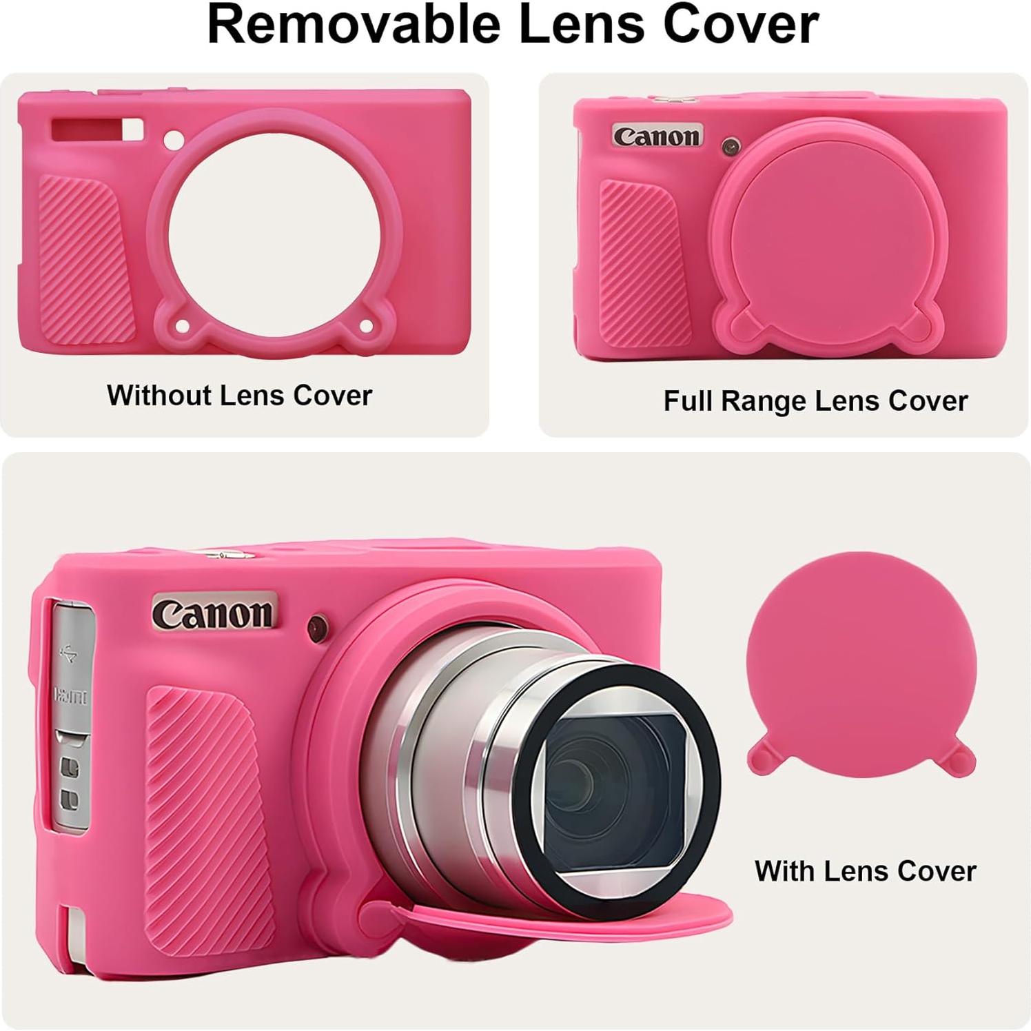 Funda de Silicona BOVKE para Cámara Canon PowerShot SX740/SX730 - Rosa Durazno