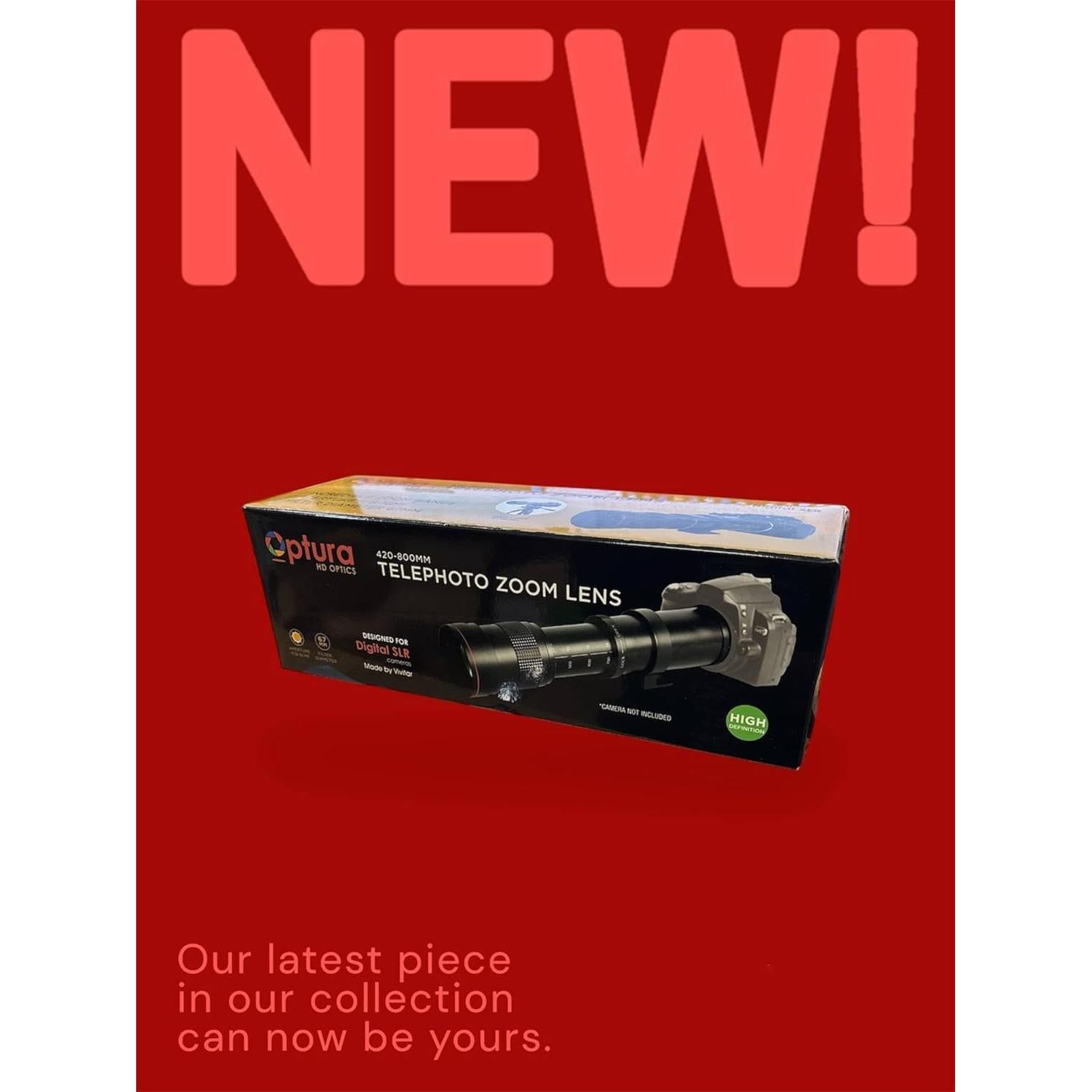 Lente Telefoto Zoom Manual OPTURA HD 420-1600mm para Nikon