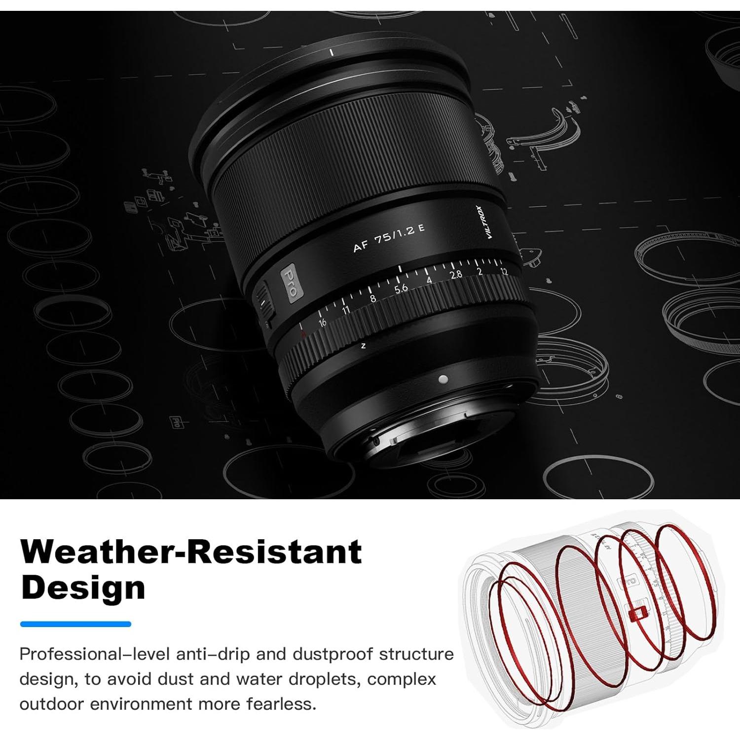 Lente VILTROX 75mm f/1.2 AF para Nikon Z - Gran Apertura