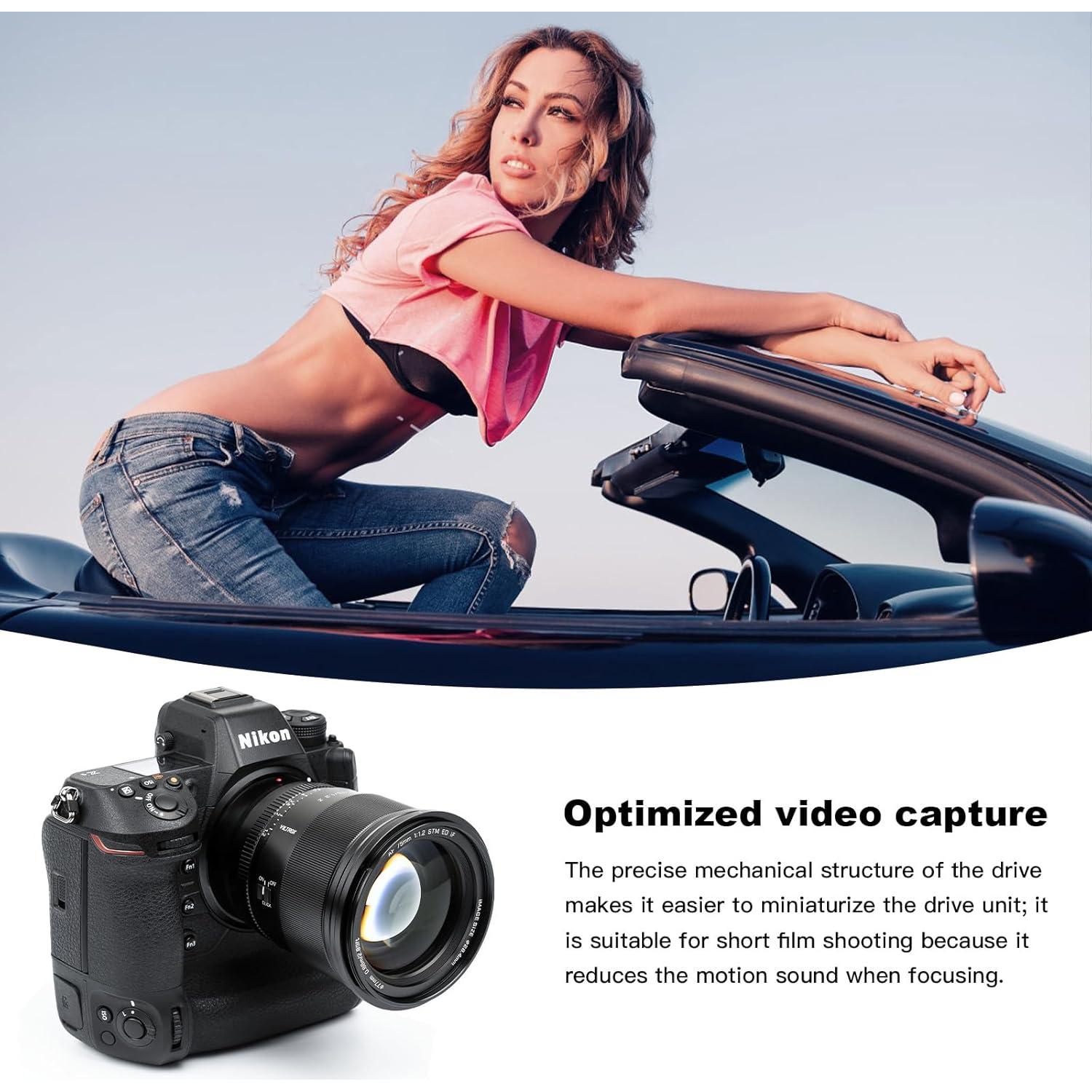 Lente VILTROX 75mm f/1.2 AF para Nikon Z - Gran Apertura