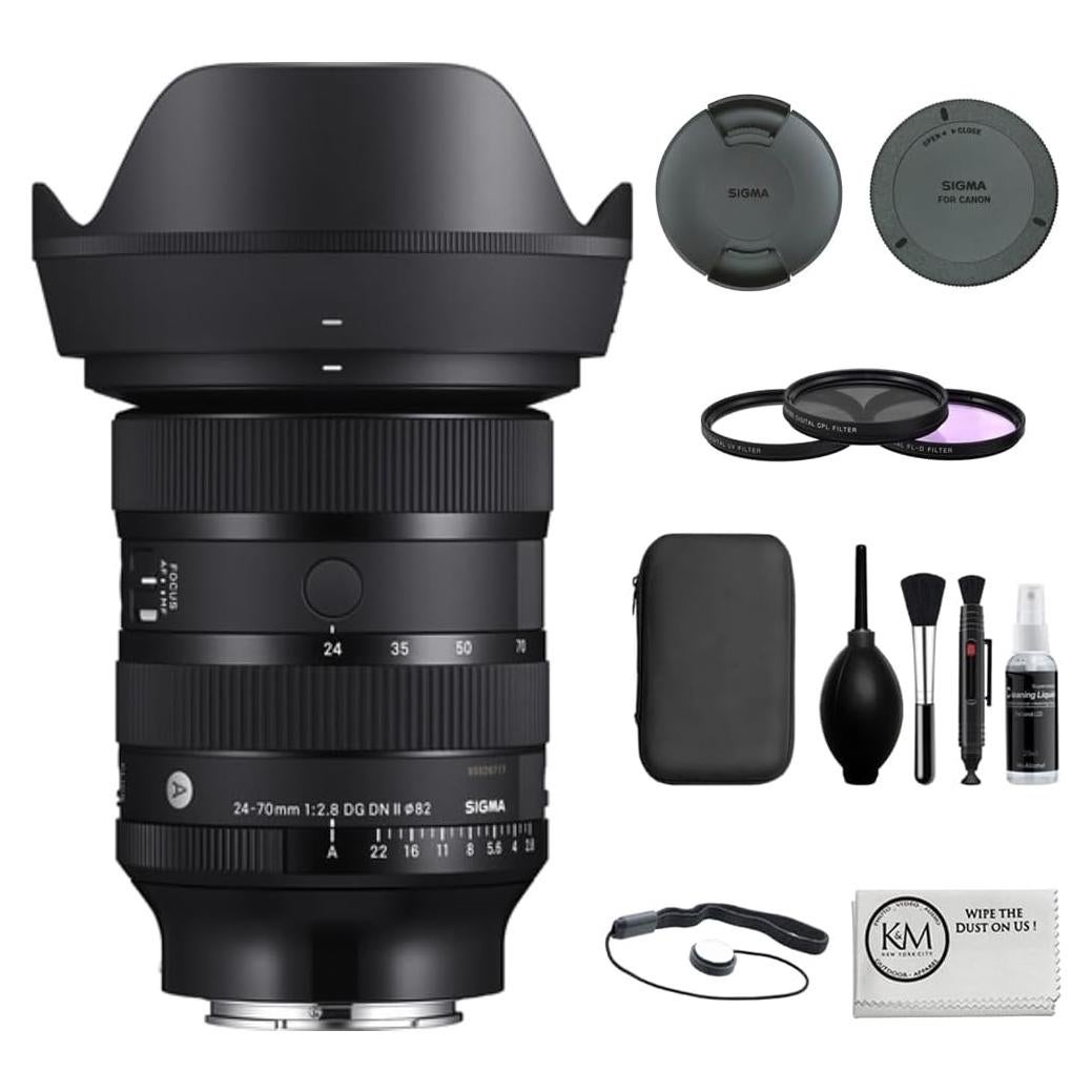 Lente Sigma 24-70mm f/2.8 DG DN II Art para Sony E + Kit Fotográfico