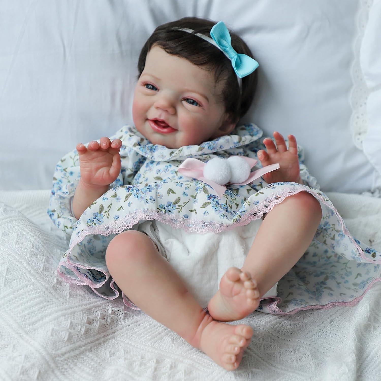 Muñeca bebé renacida KSBD 45.72 cm con accesorios