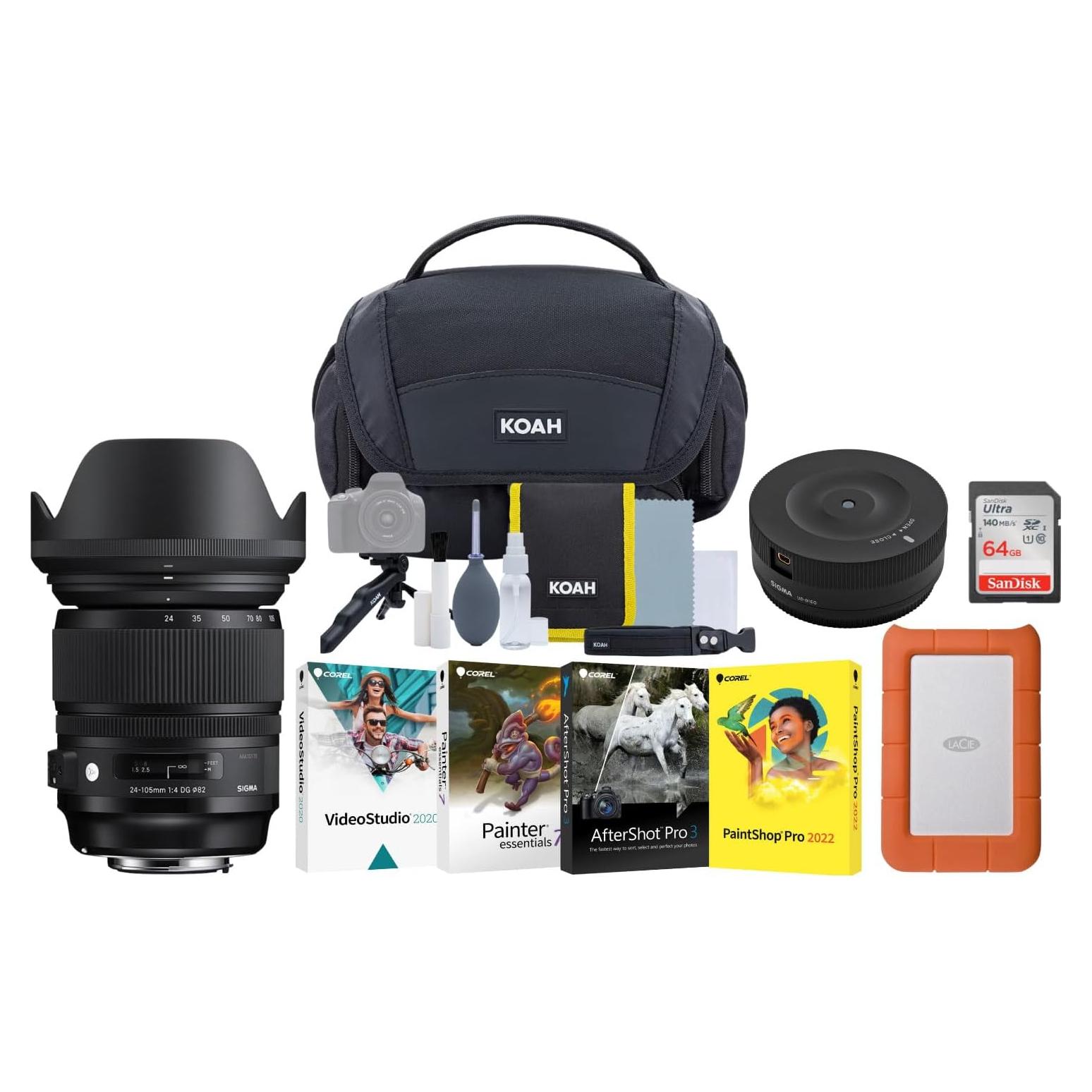 Lente Sigma 24-105mm F4.0 Art DG OS HSM para Nikon - Paquete Completo