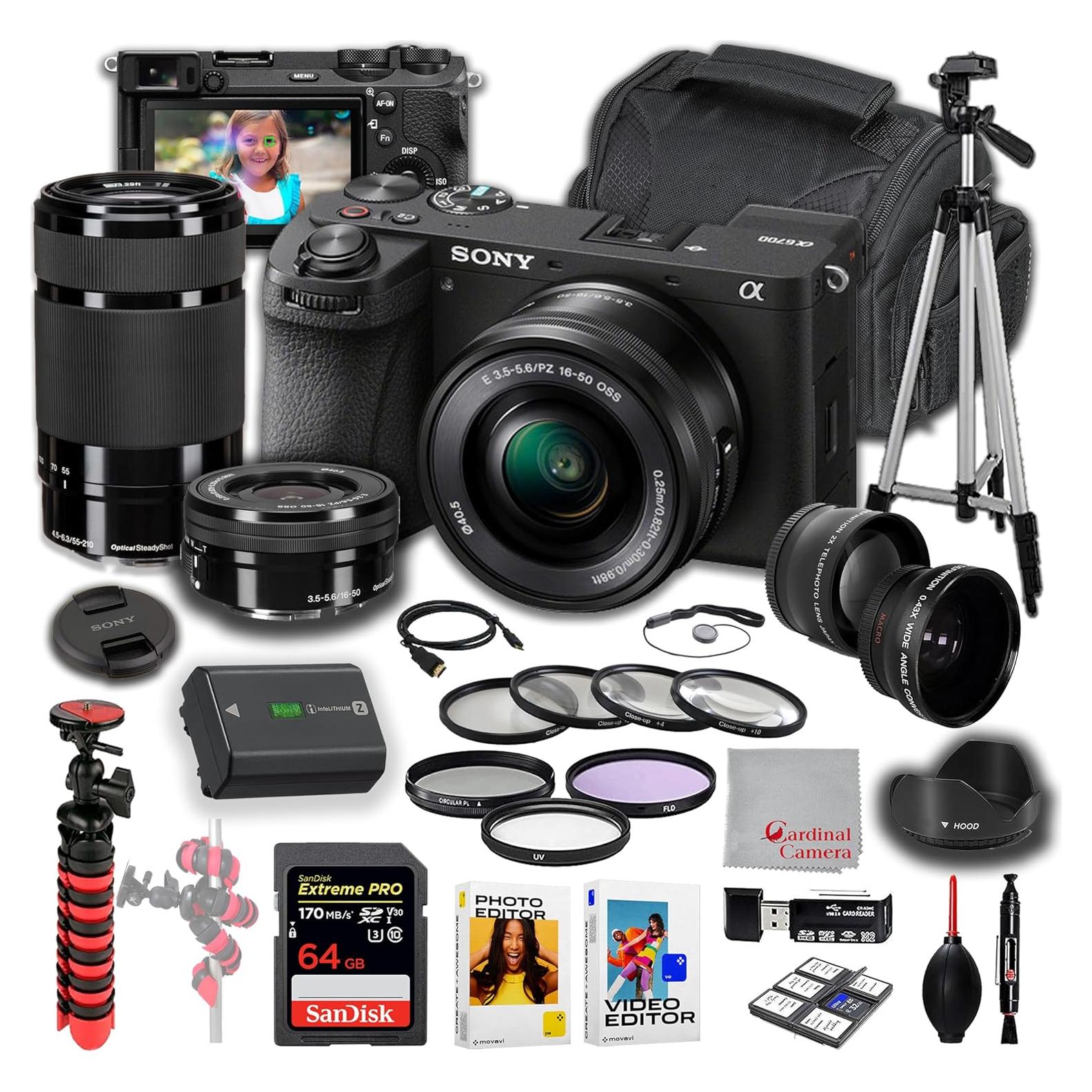 Cámara Sin Espejo Sony a6700 con Lentes 16-50mm y 55-210mm