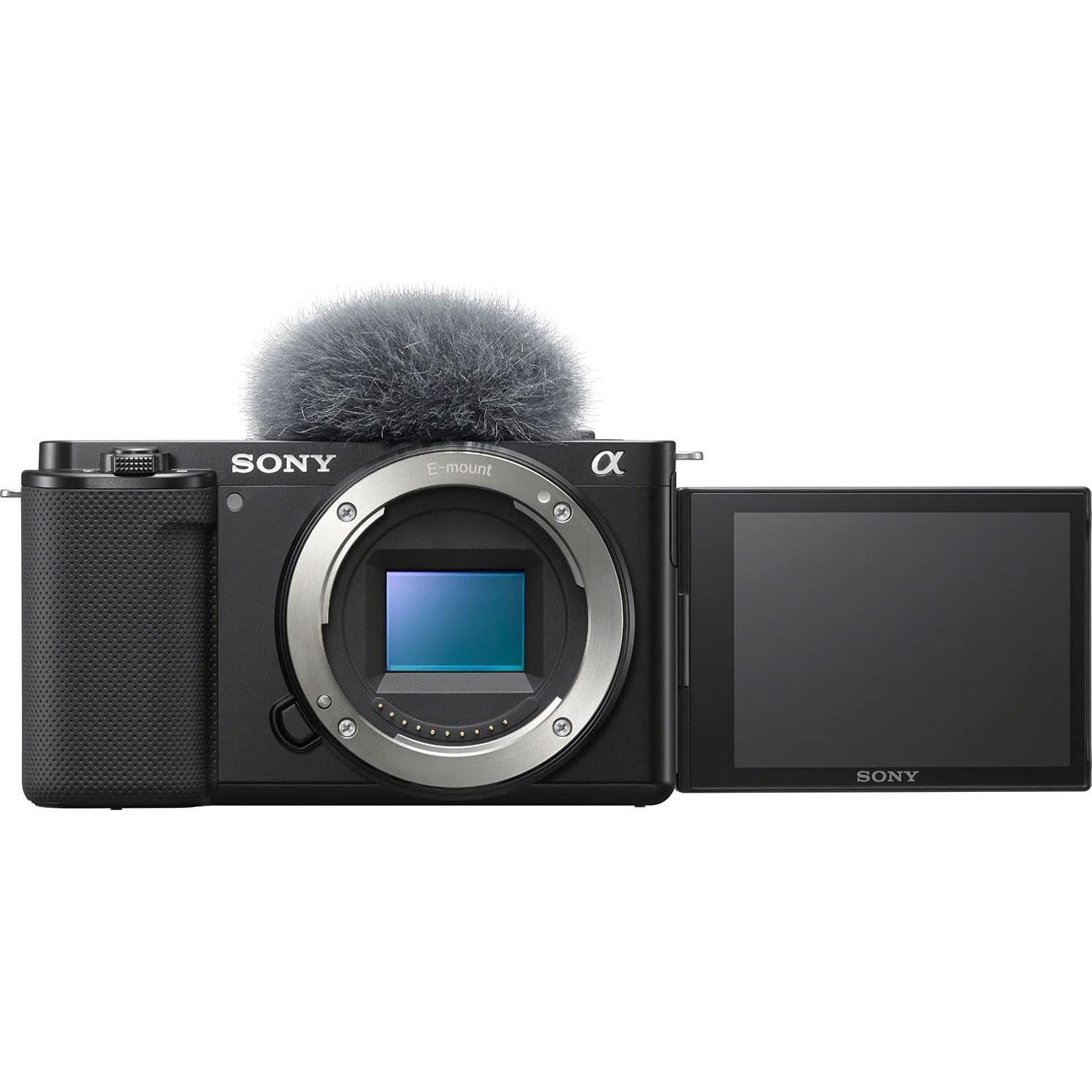 Sony ZV-E10 Mirrorless Alpha APS-C Vlog Camera Body and 16-50mm F3.5-5.6 Zoom Lens ILCZV-E10L/B Black Bundle with Deco Gear Photography Case + Extra Battery + Photo Video Software & Accessories Kit