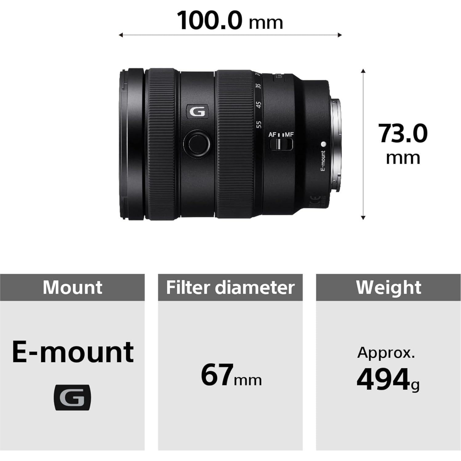 Lente Zoom Sony E 16-55mm f/2.8 G para APS-C