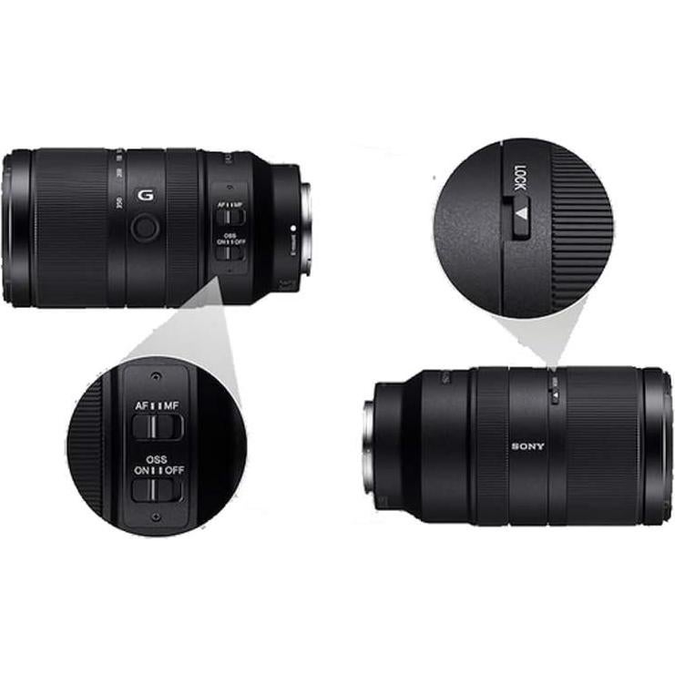 Lente Super-Telefoto Sony E 70-350mm F4.5-6.3 G OSS + Tarjeta 128GB