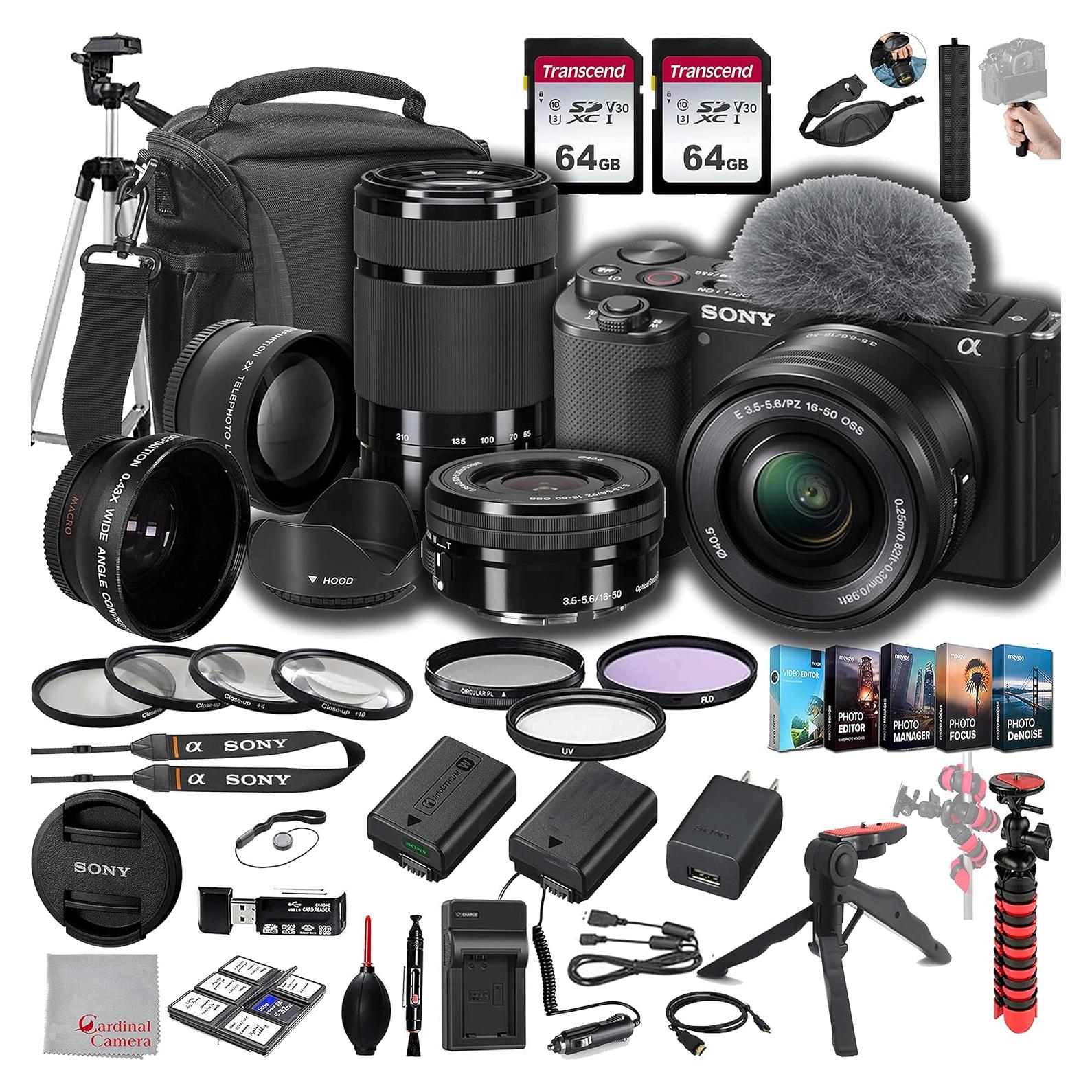 Cámara Sin Espejo Sony ZV-E10 + Lentes 16-50mm y 55-210mm