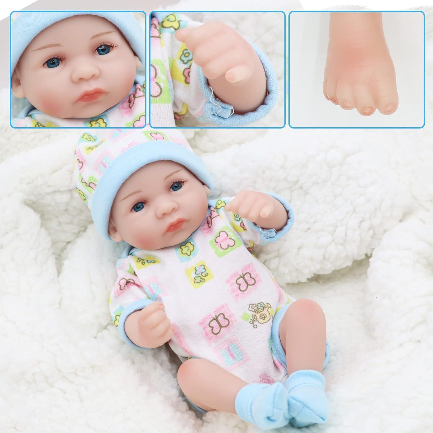 Muñeco Reborn JRLCGYP niño 25,4 cm con accesorios