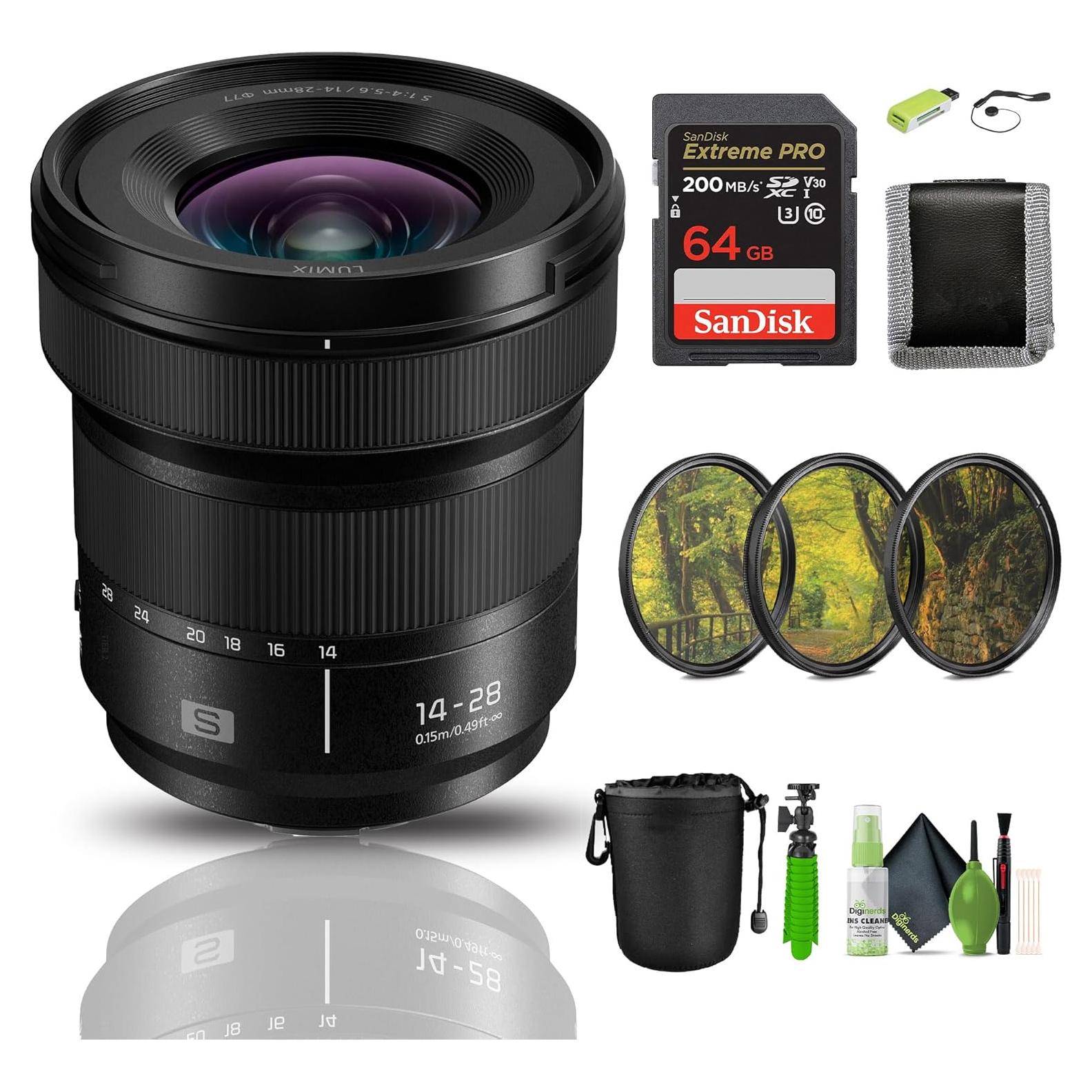 Lente Macro Panasonic Lumix S 14-28mm f/4-5.6 Zoom Gran Angular