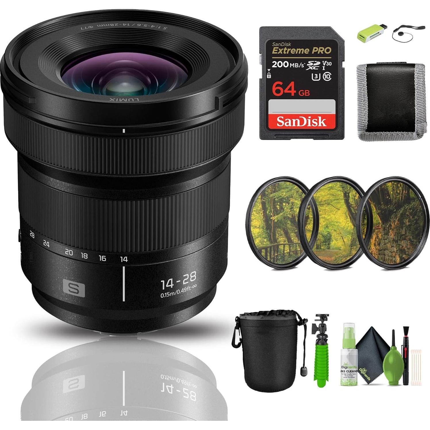 Lente Macro Panasonic Lumix S 14-28mm f/4-5.6 Zoom Gran Angular