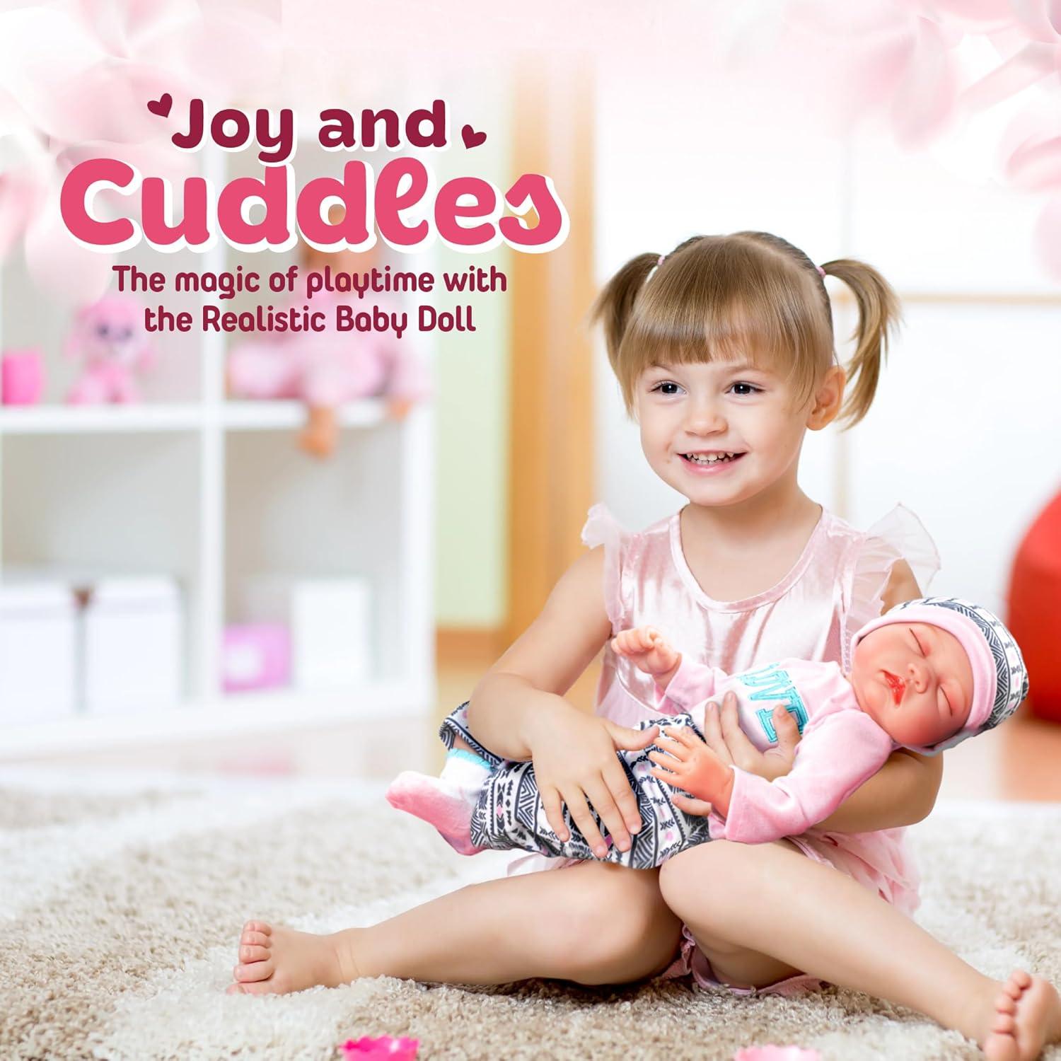 Muñeca Reborn DOLLHOOD 55.88 cm Realista con Accesorios