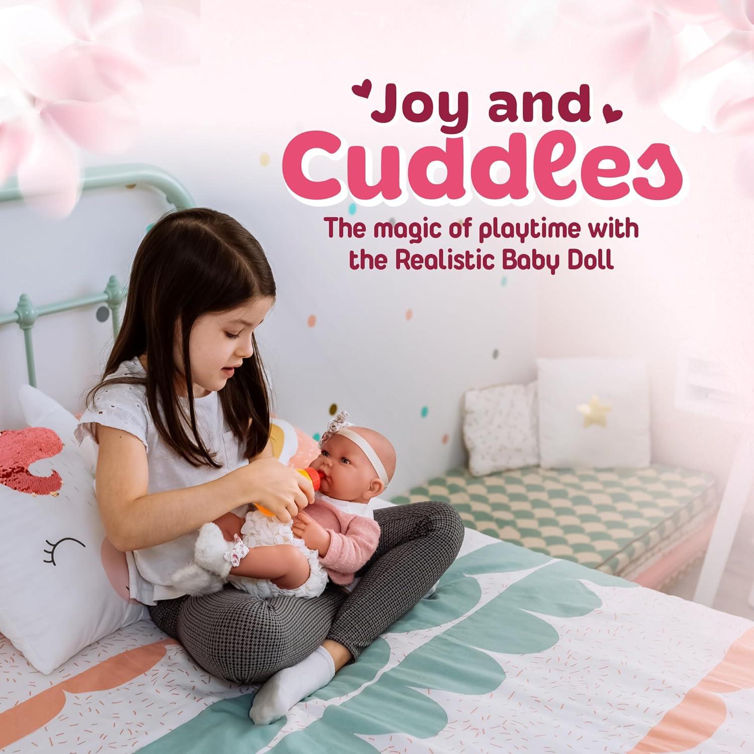 Muñeca Reborn DOLLHOOD 55.88 cm Realista con Accesorios