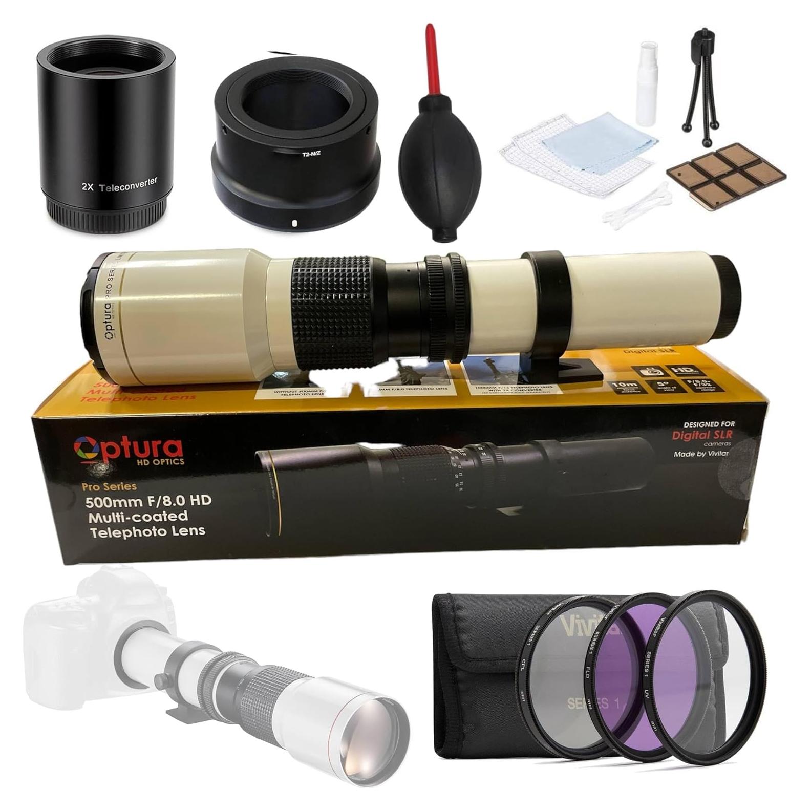 Lente Telefoto Manual OPTURA HD 500mm f/8 para Panasonic