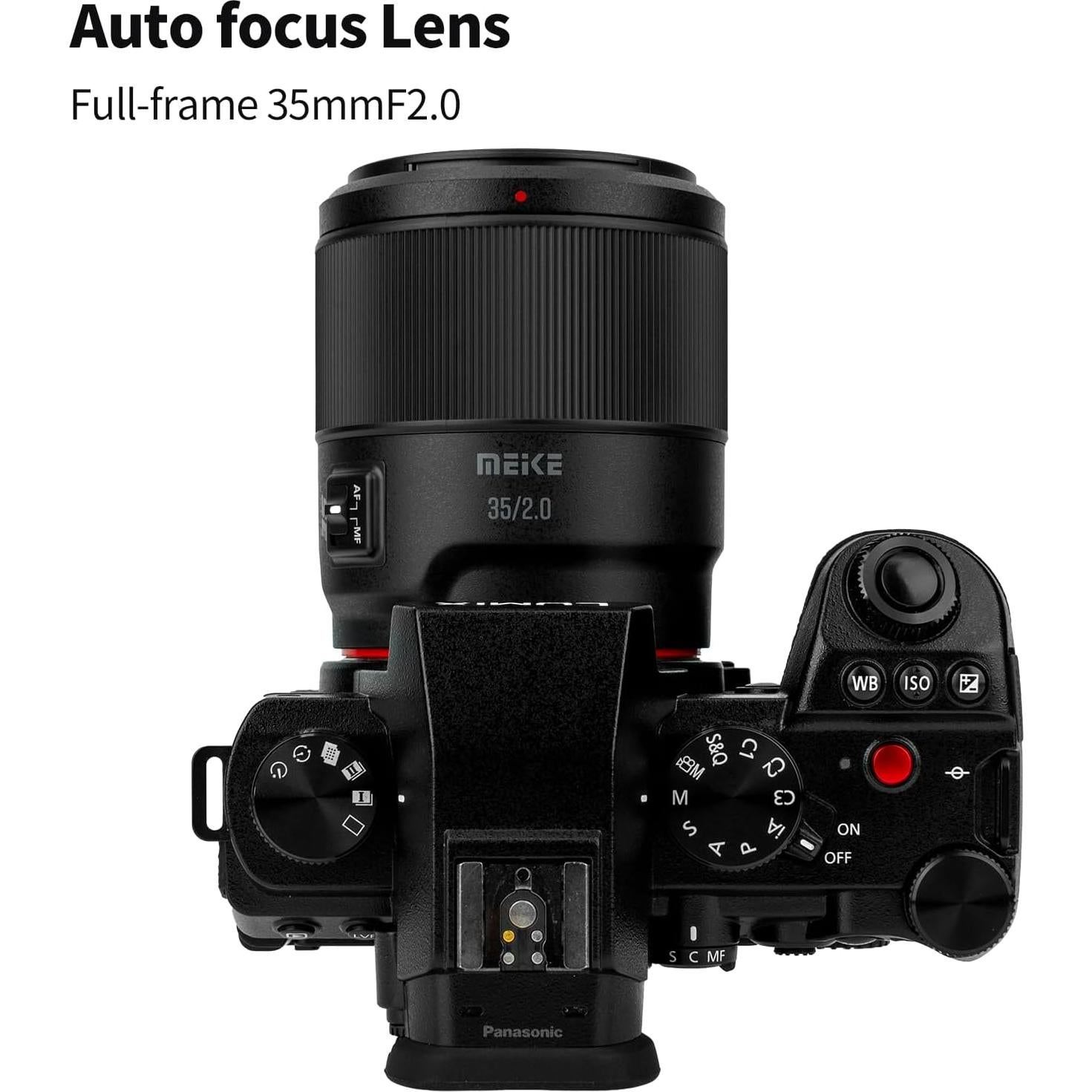 Lente Meike 35mm F2.0 STM Auto Enfoque para Panasonic Lumix