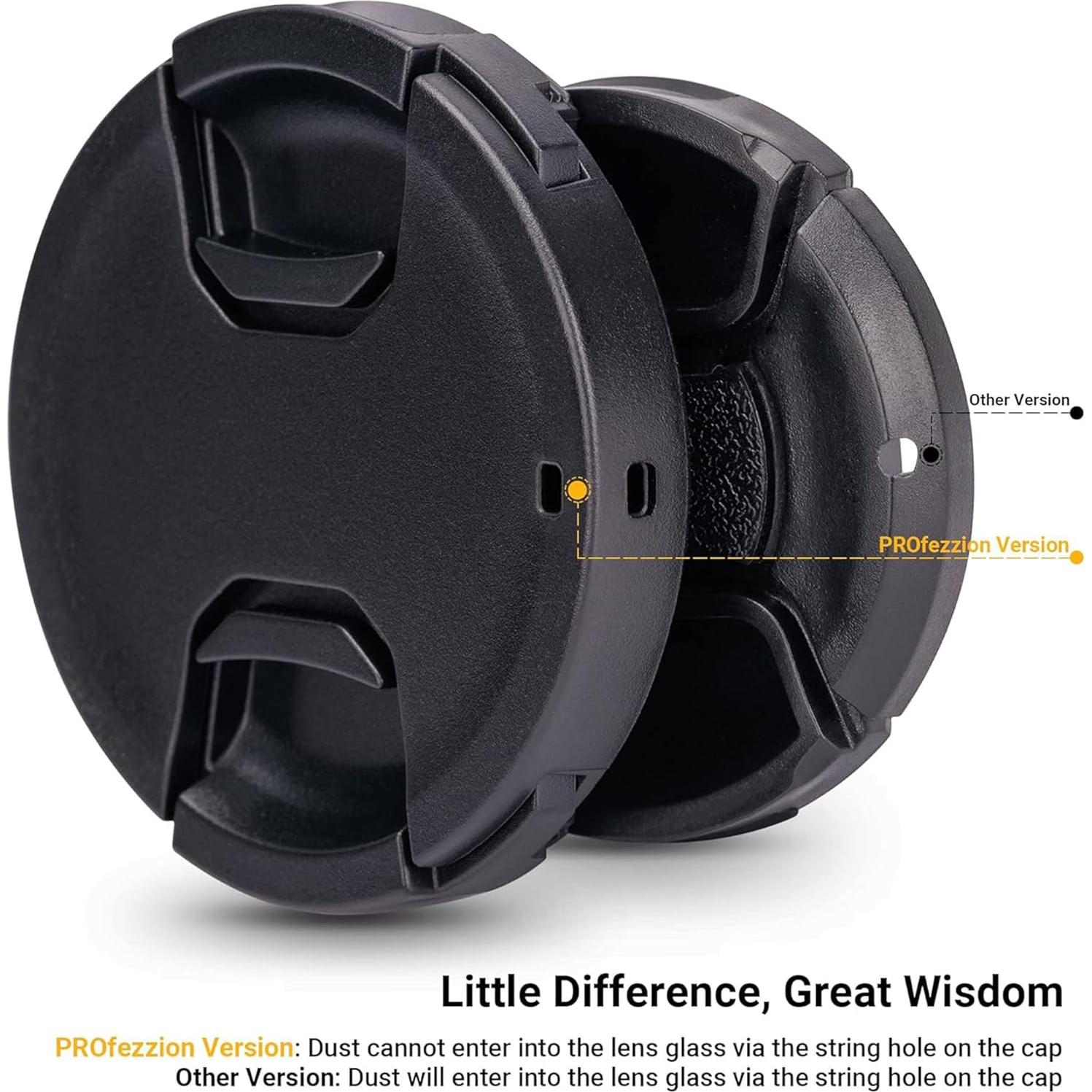 Paquete de 2 tapas de lente 37mm con soporte PROfezzion