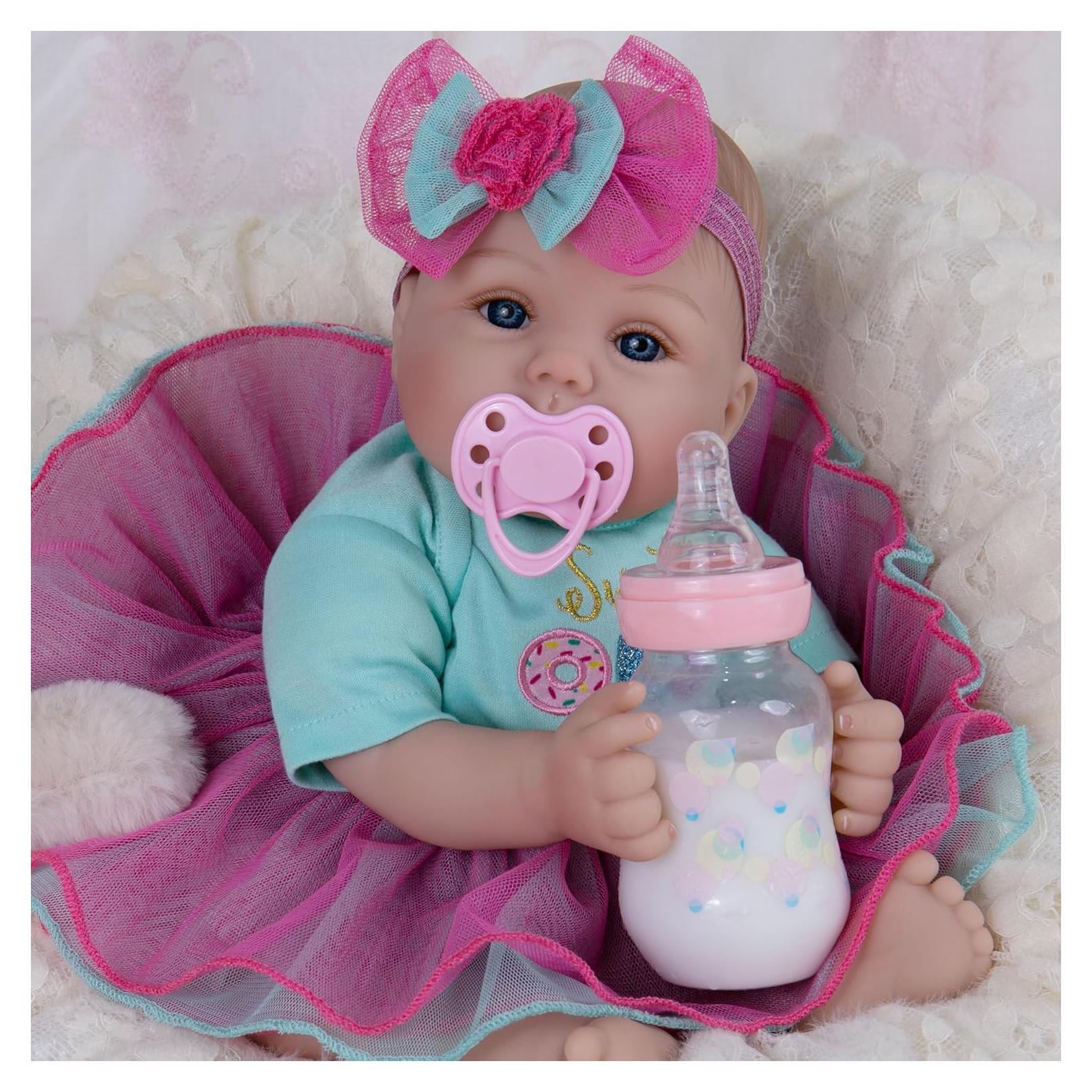 Muñeca Reborn Realista Milidool 45.72 cm Niña con Cuerpo Suave