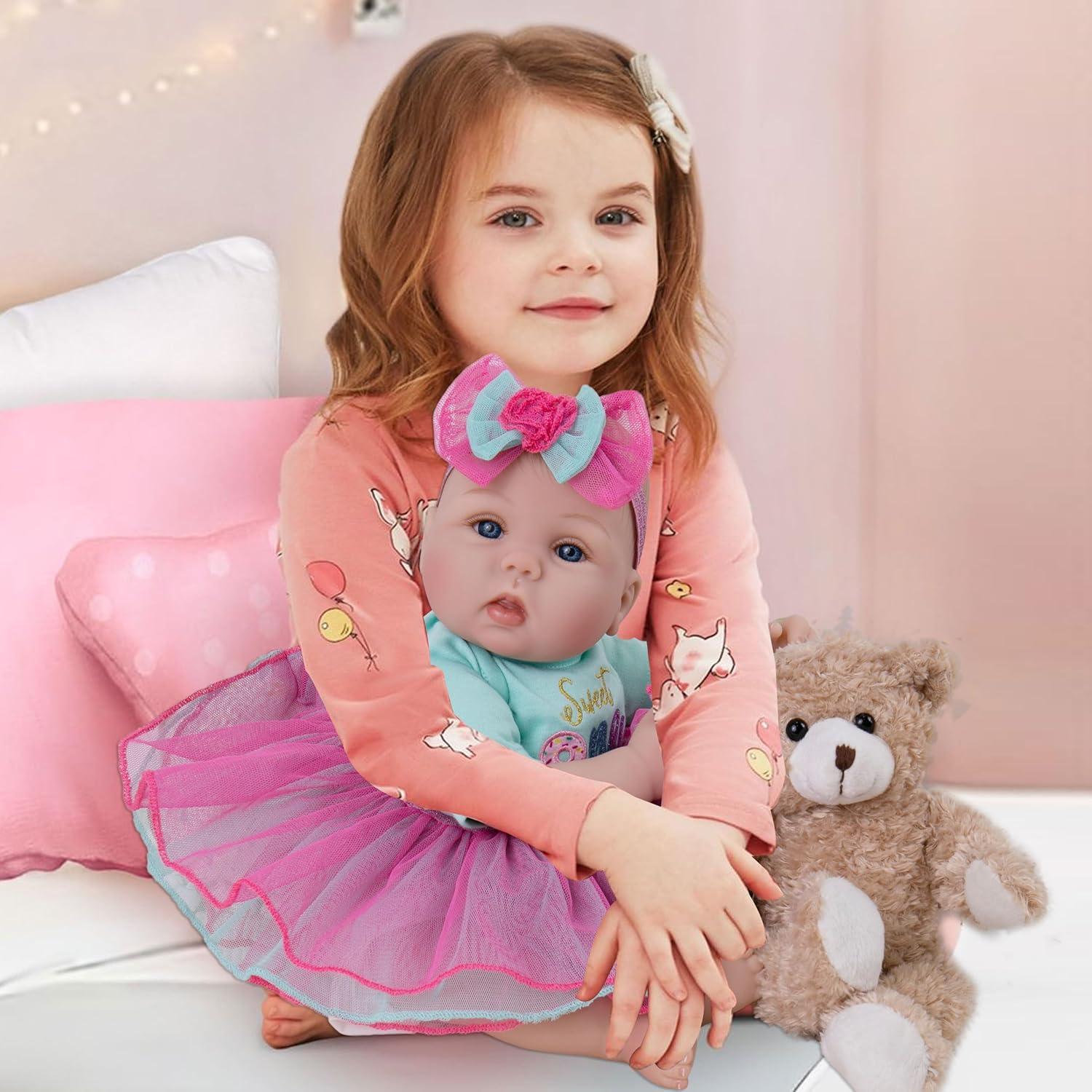 Muñeca Reborn Realista Milidool 45.72 cm Niña con Cuerpo Suave