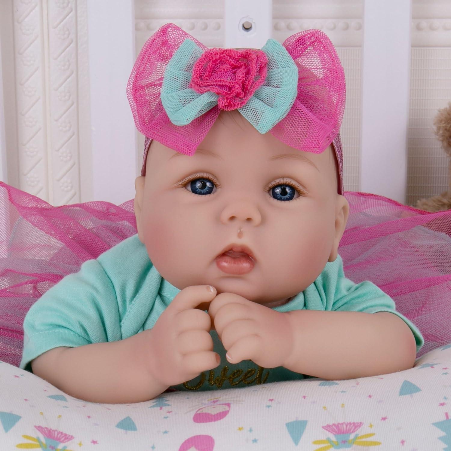 Muñeca Reborn Realista Milidool 45.72 cm Niña con Cuerpo Suave