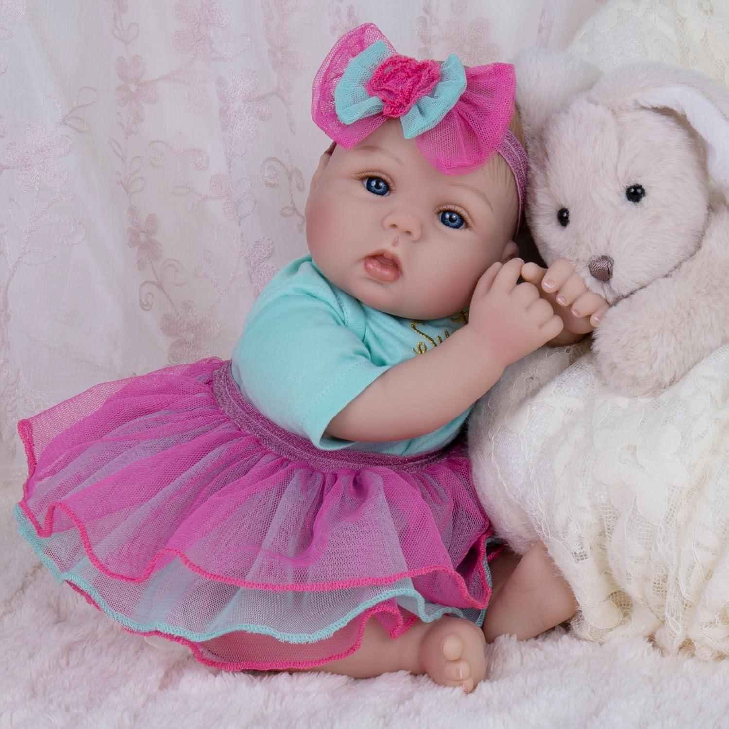 Muñeca Reborn Realista Milidool 45.72 cm Niña con Cuerpo Suave