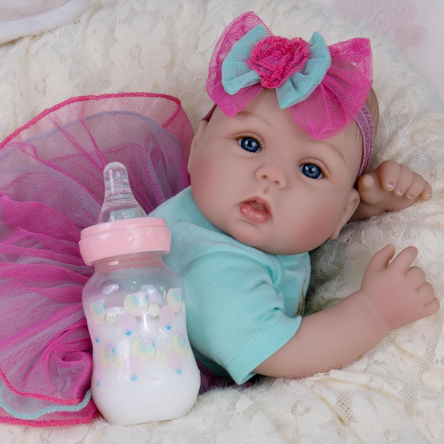 Muñeca Reborn Realista Milidool 45.72 cm Niña con Cuerpo Suave