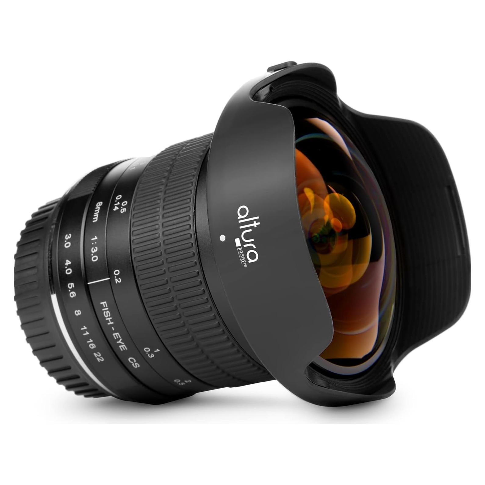 Lente Gran Angular Ojo de Pez Altura Photo 8mm f/3.0 para Canon
