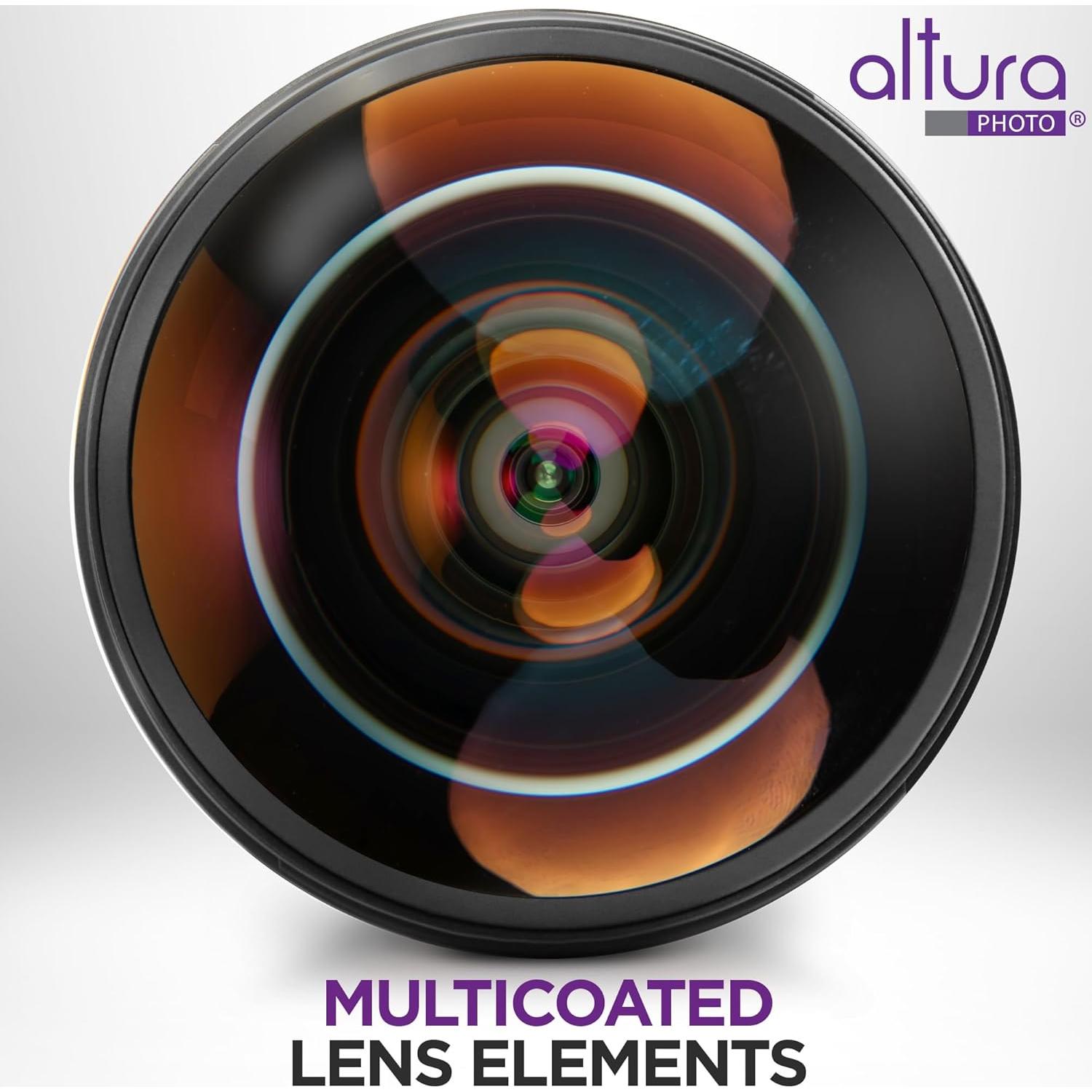 Lente Gran Angular Ojo de Pez Altura Photo 8mm f/3.0 para Canon