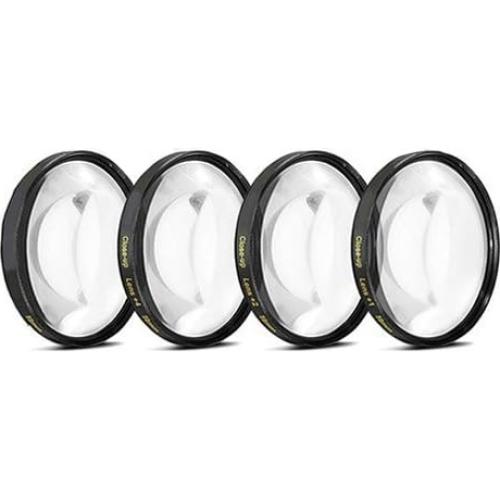 Kit de Accesorios para Cámaras 58mm - Lente Gran Angular 0.43x, Telefoto 2.2x, Filtros y Capucha