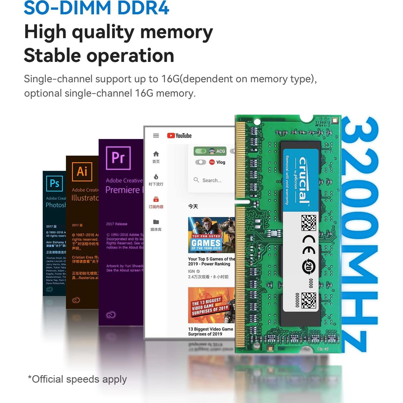 Mini PC Beelink Minis 12 Pro N100 16GB RAM 500GB SSD 4K