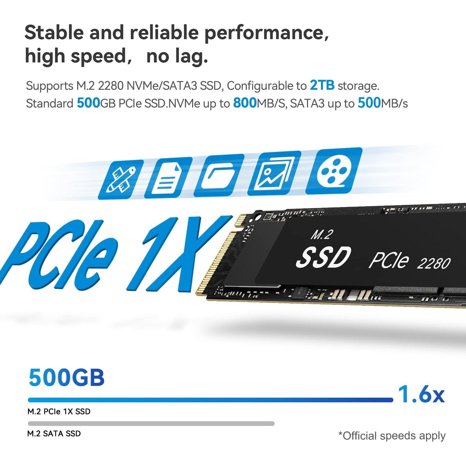 Mini PC Beelink Minis 12 Pro N100 16GB RAM 500GB SSD 4K