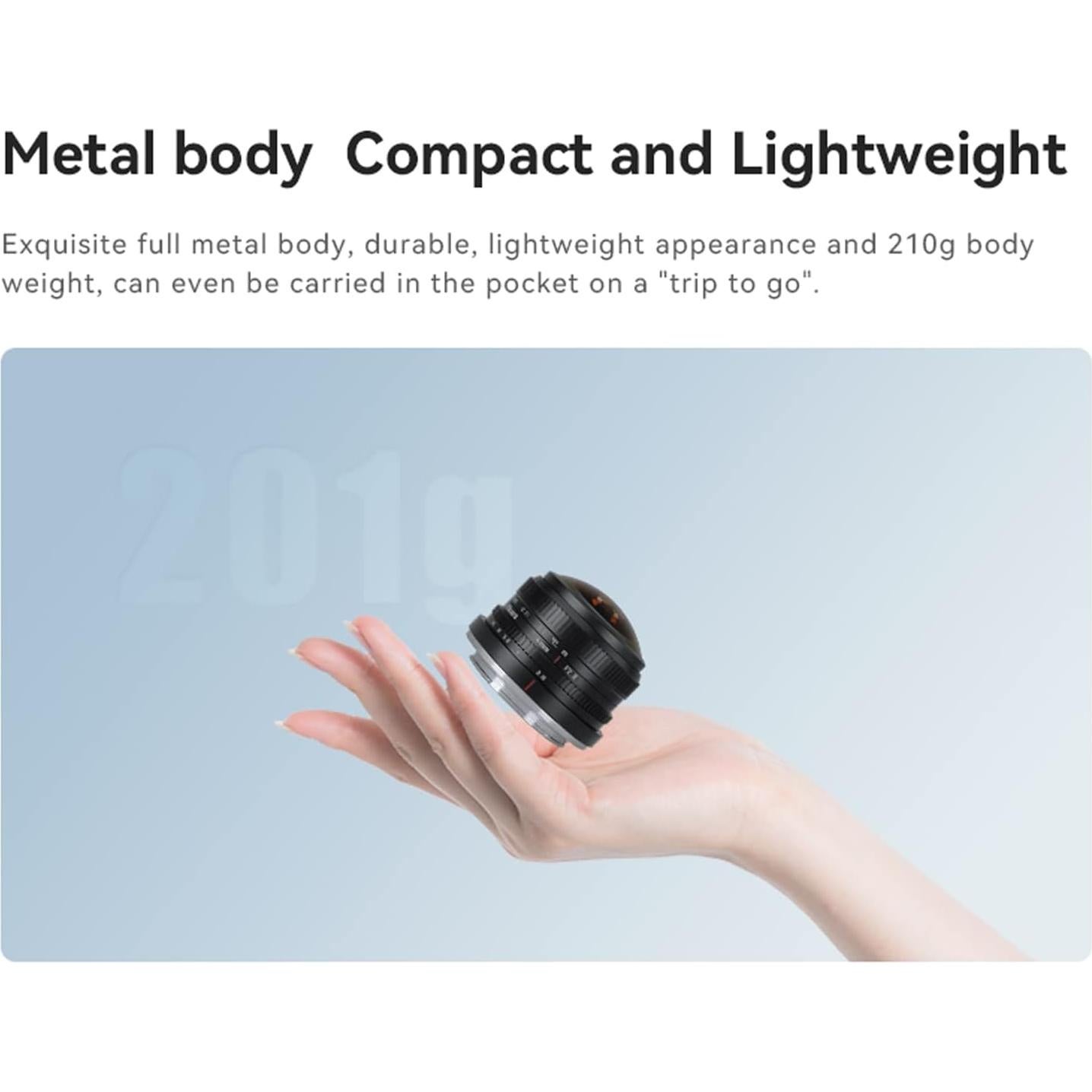 Lente Ojo de Pez 7artisans 4mm F2.8 para Sony APS-C